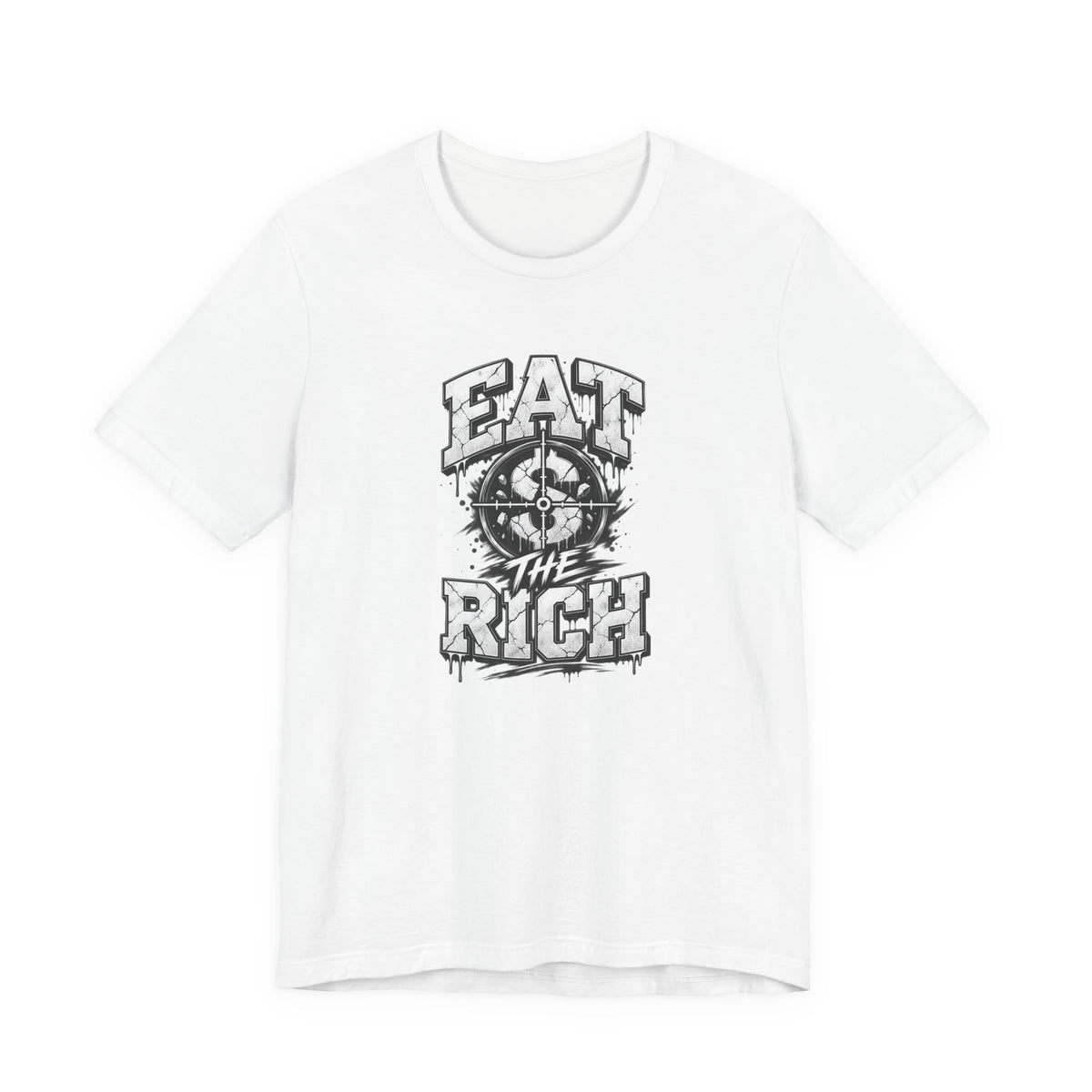 Graphic Tee — "Eat The Rich" Skull Compass Streetwear T-Shirt