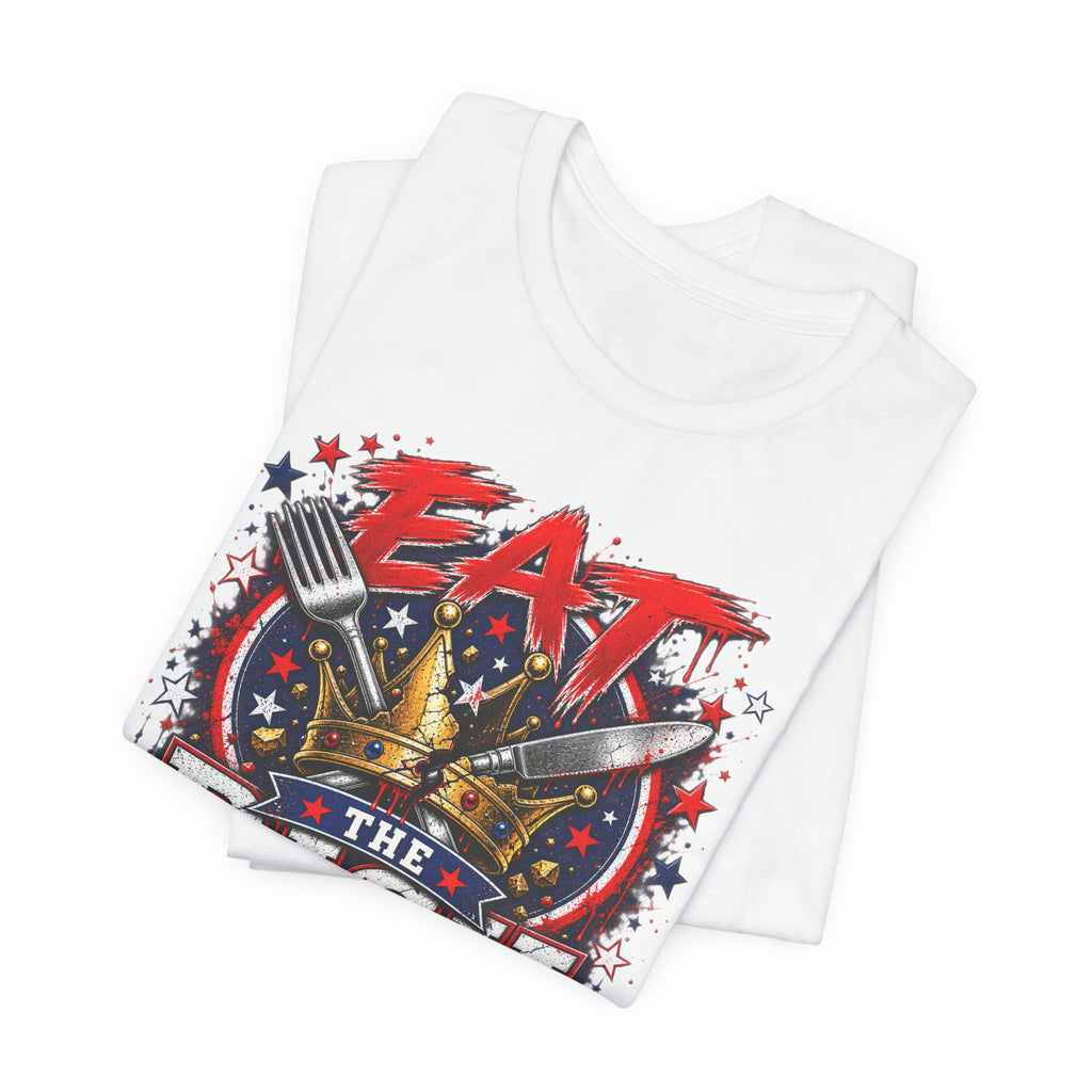 Eat the Rich Graphic Tee — Satirical Patriotic Streetwear Shirt