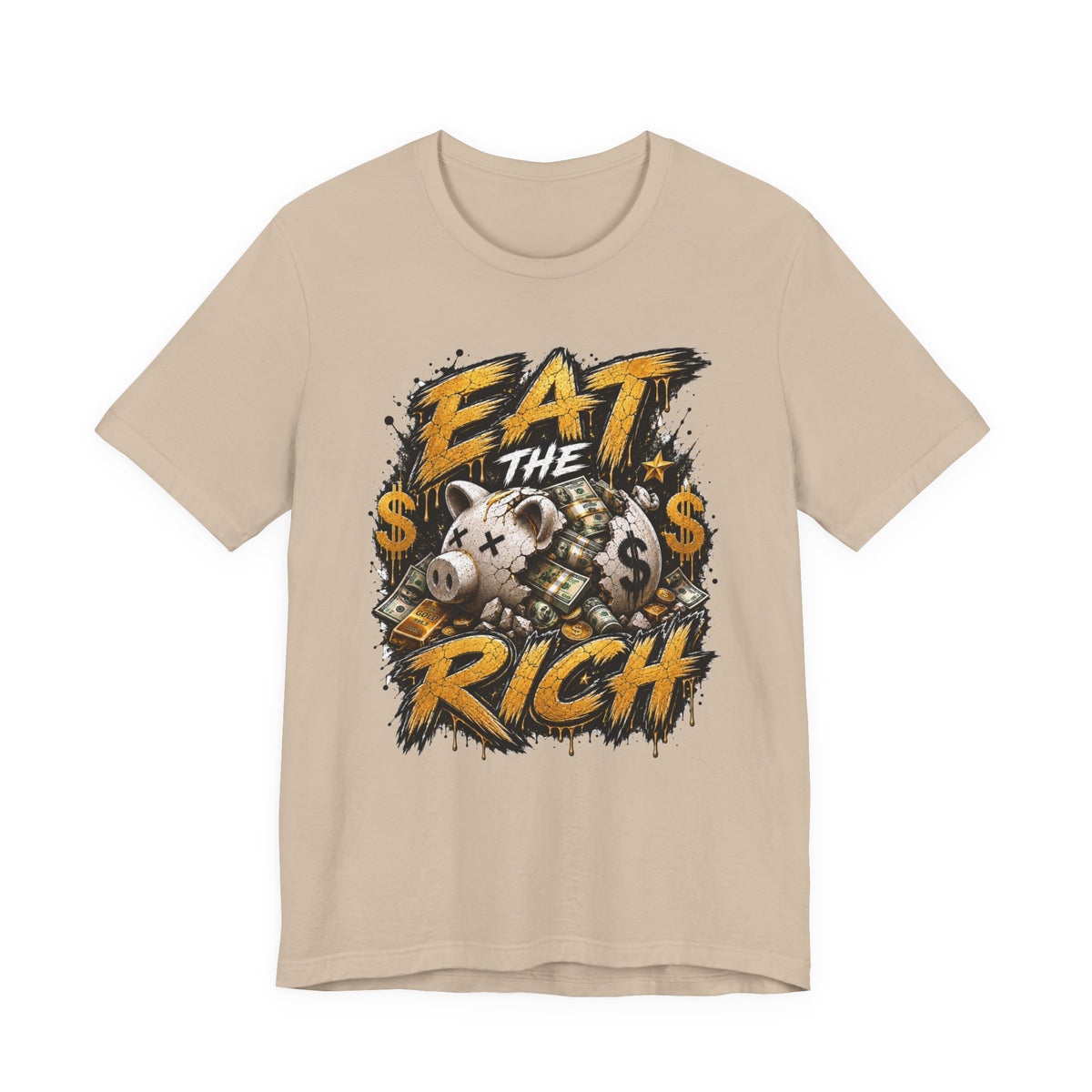 Eat the Rich Graphic Tee — Bold Anti-Establishment Streetwear Shirt