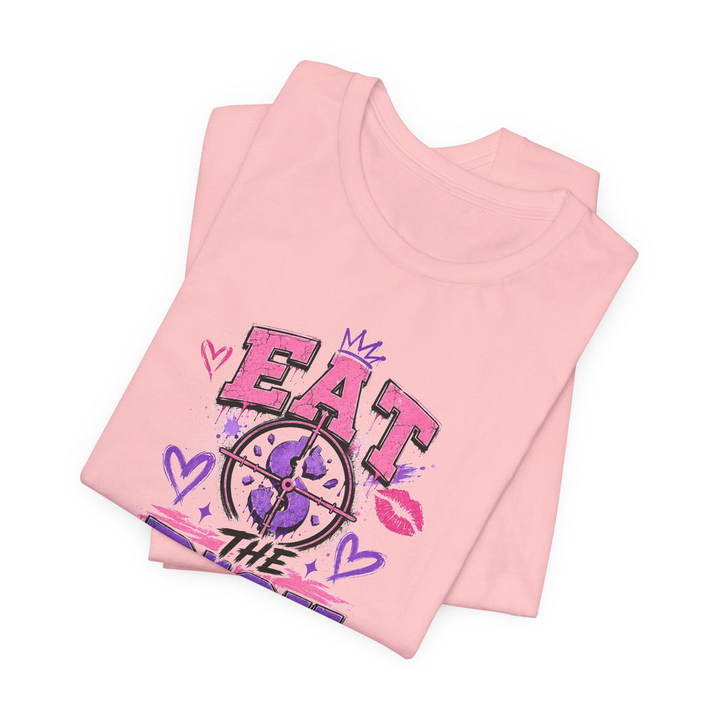 Eat the Rich Graphic Tee — Punk Feminist Heart & Crown Design