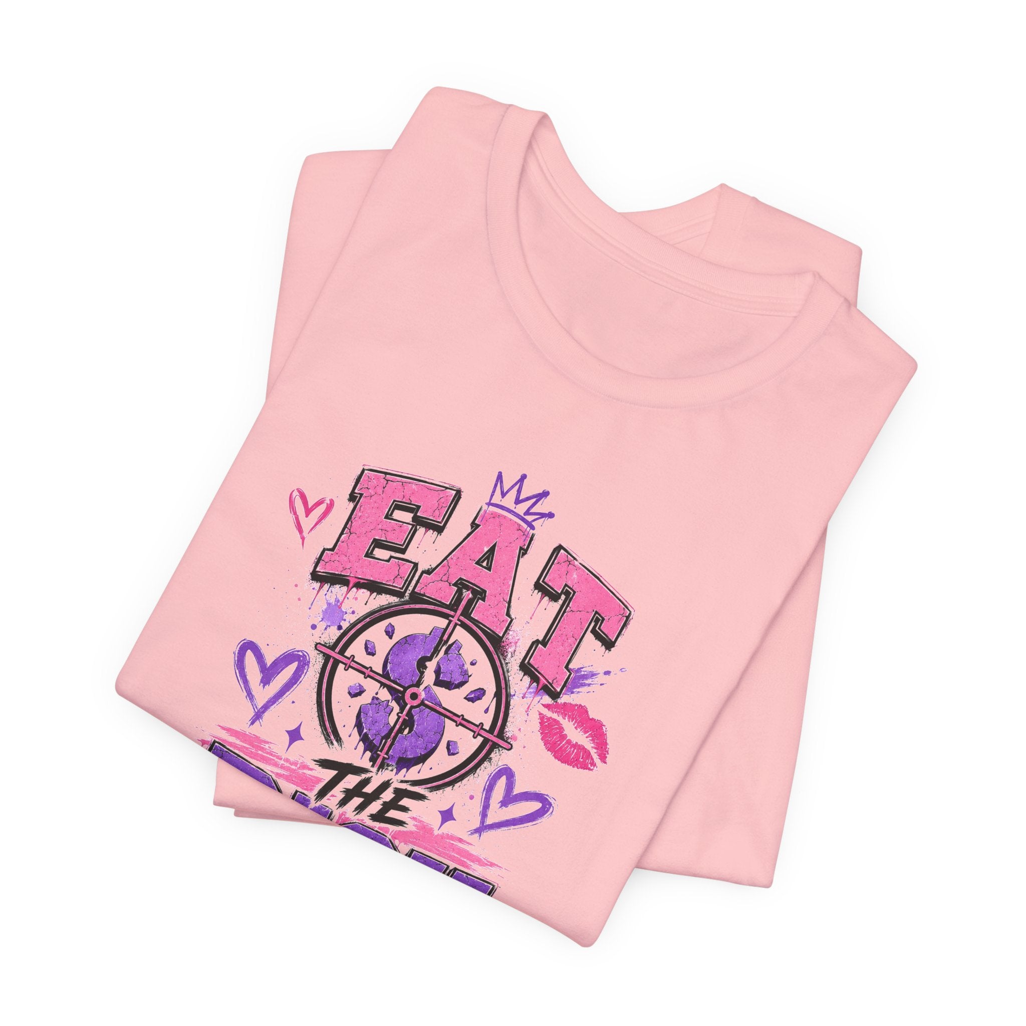 Eat the Rich Graphic Tee — Punk Feminist Heart & Crown Design