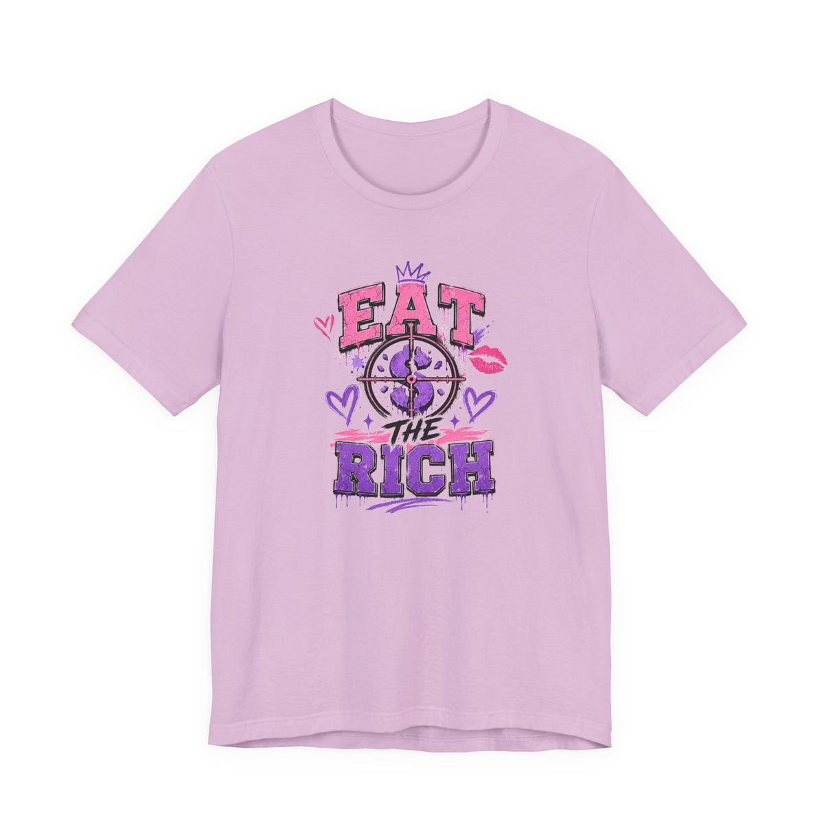 Eat the Rich Graphic Tee — Punk Feminist Heart & Crown Design