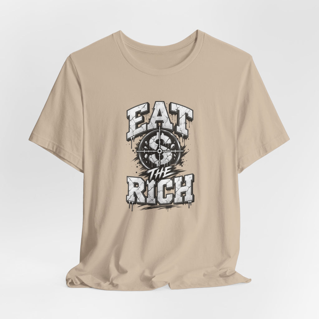 Graphic Tee — "Eat The Rich" Skull Compass Streetwear T-Shirt