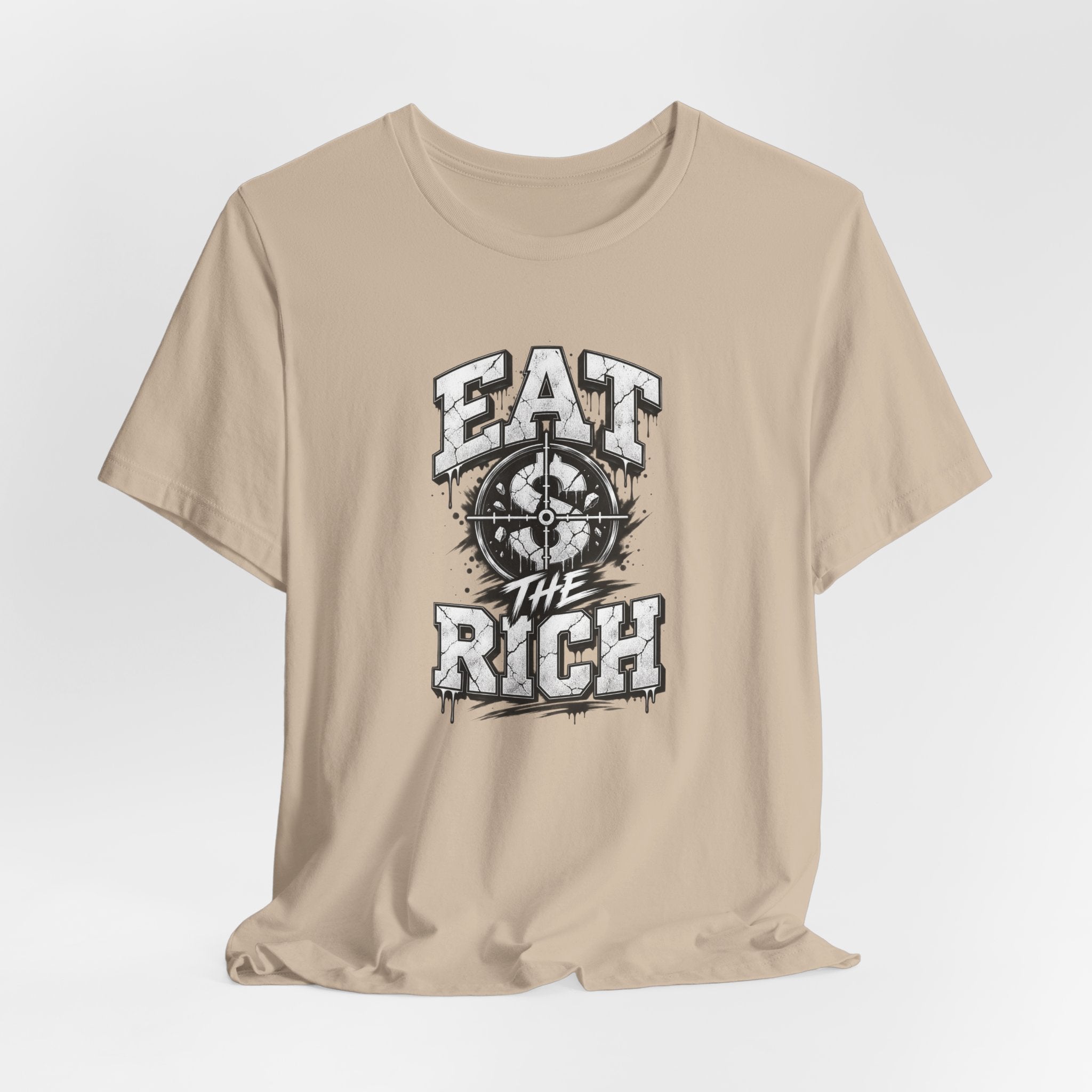 Graphic Tee — "Eat The Rich" Skull Compass Streetwear T-Shirt
