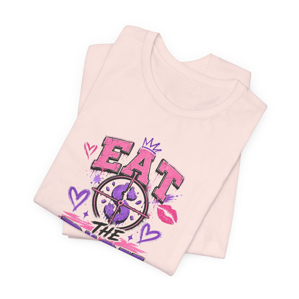 Eat the Rich Graphic Tee — Punk Feminist Heart & Crown Design