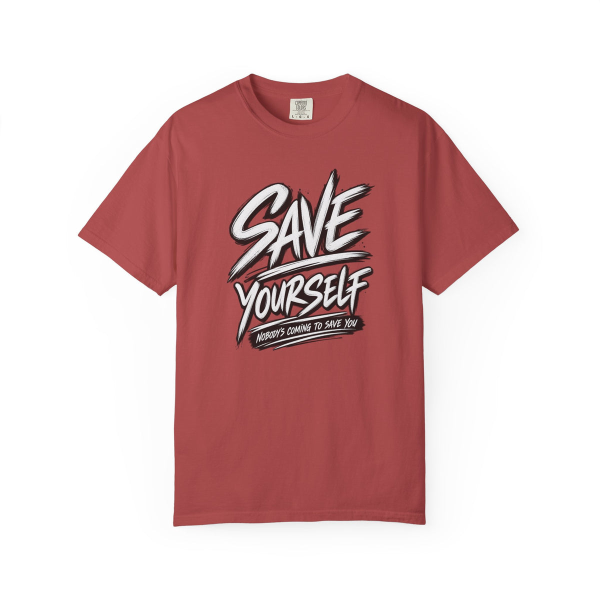 Save Yourself Graphic T-Shirt — Bold Script Mental Health Awareness Tee