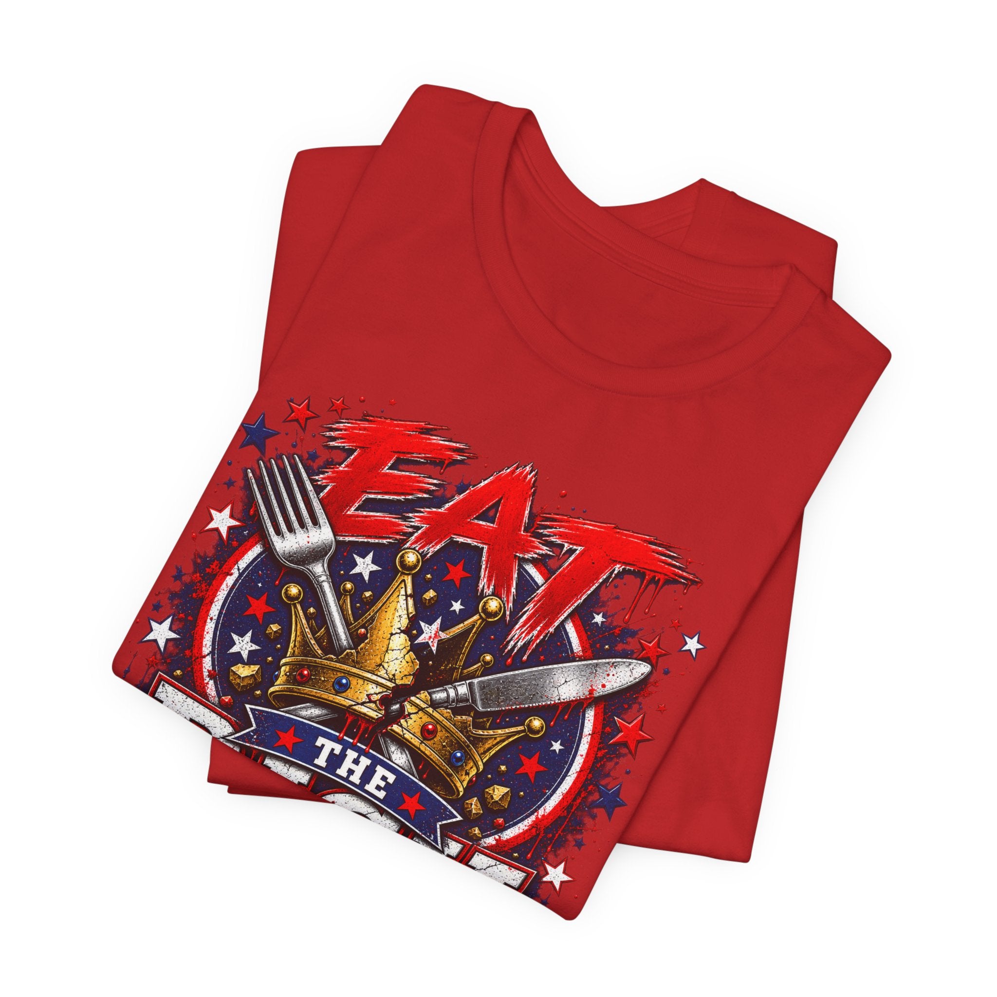 Eat the Rich Graphic Tee — Satirical Patriotic Streetwear Shirt