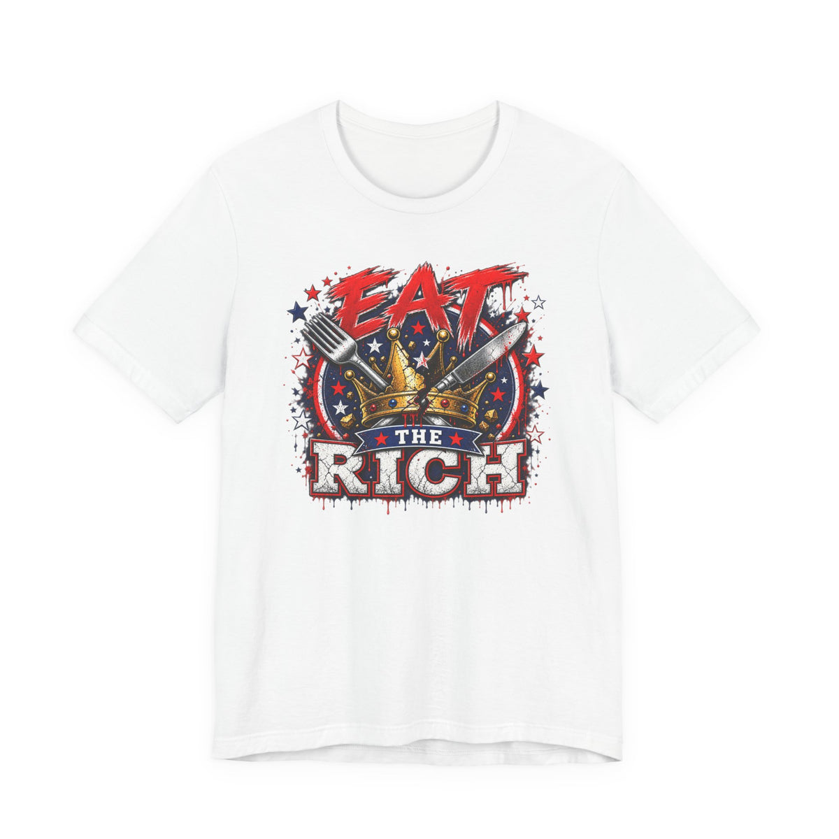 Eat the Rich Graphic Tee — Satirical Patriotic Streetwear Shirt