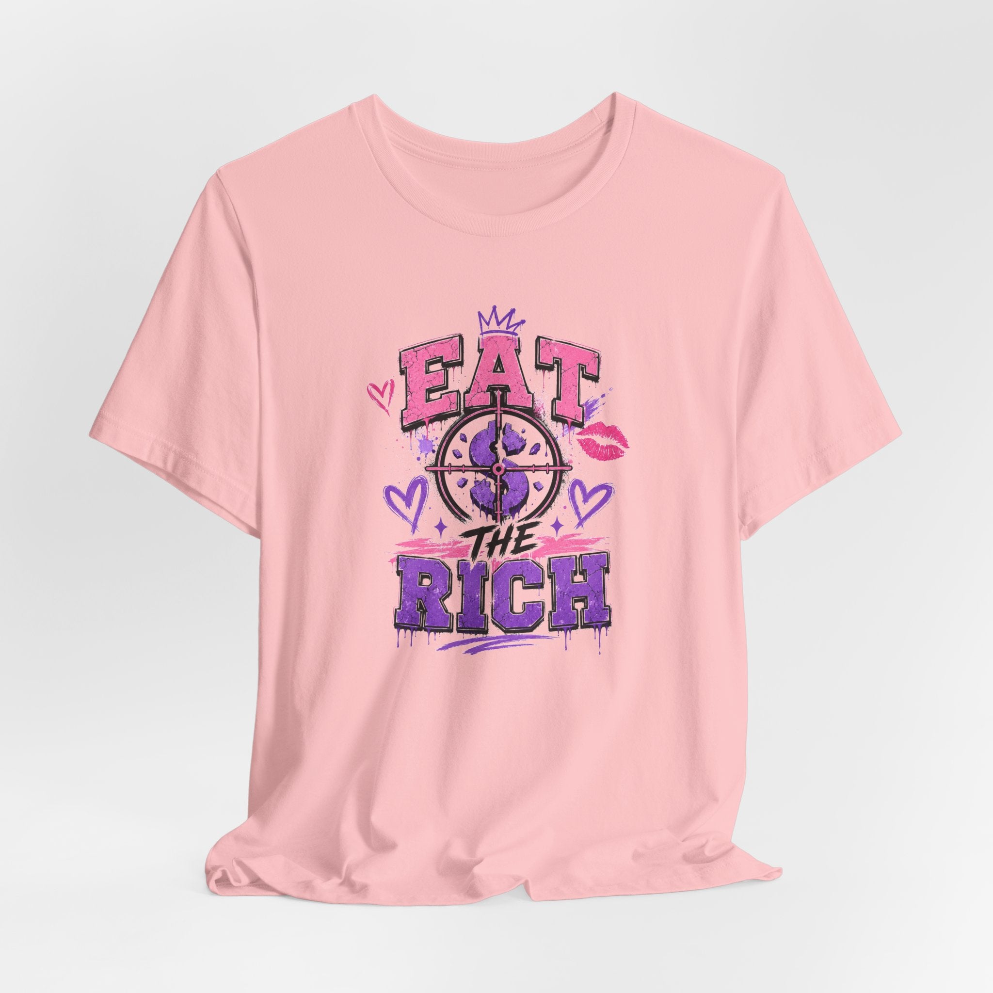 Eat the Rich Graphic Tee — Punk Feminist Heart & Crown Design