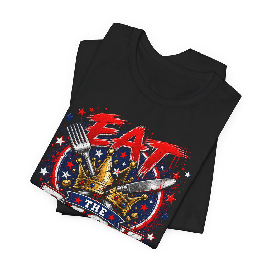 Eat the Rich Graphic Tee — Satirical Patriotic Streetwear Shirt