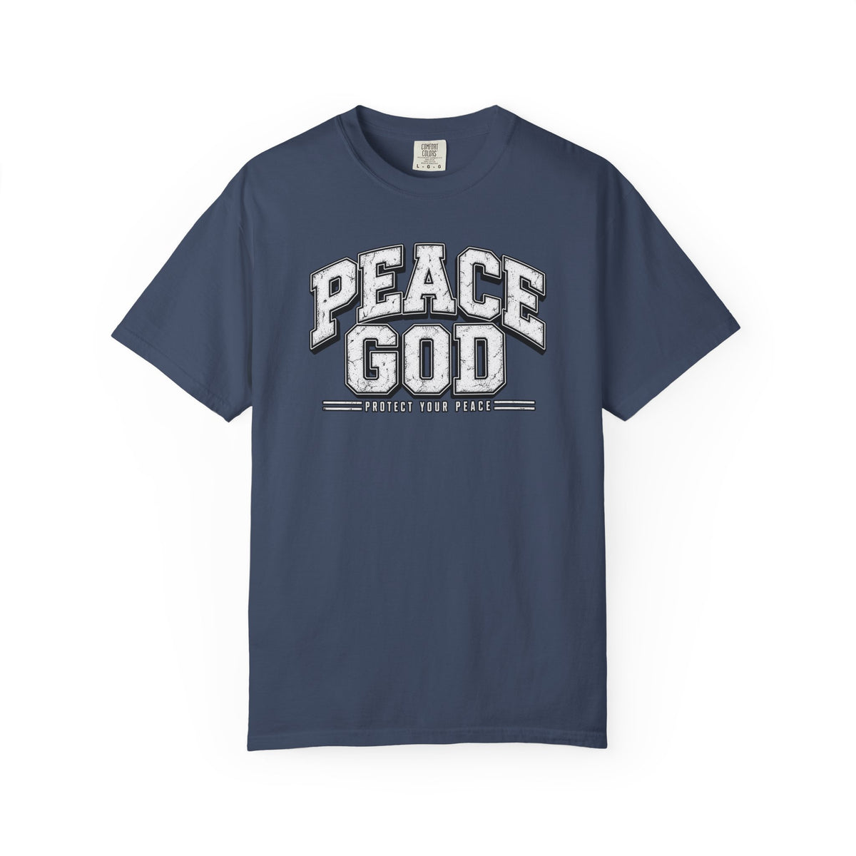 Peace God T-Shirt — Retro Collegiate Faith Tee