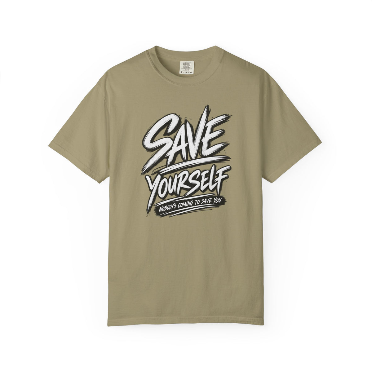 Save Yourself Graphic T-Shirt — Bold Script Mental Health Awareness Tee