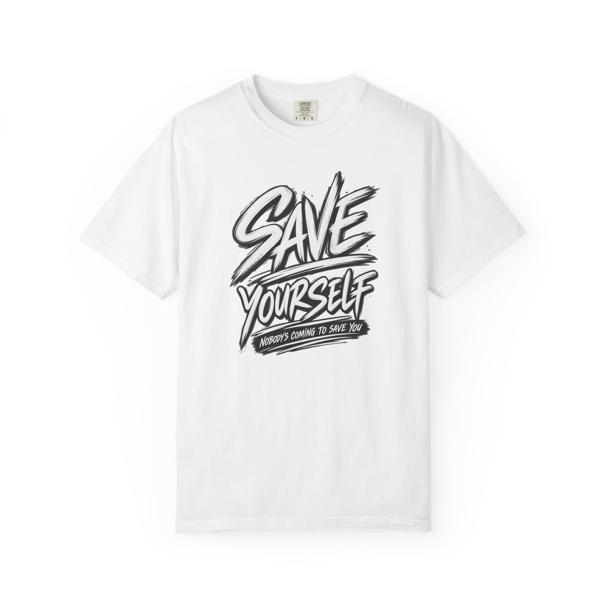 Save Yourself Graphic T-Shirt — Bold Script Mental Health Awareness Tee
