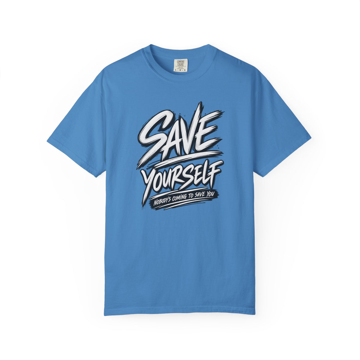 Save Yourself Graphic T-Shirt — Bold Script Mental Health Awareness Tee