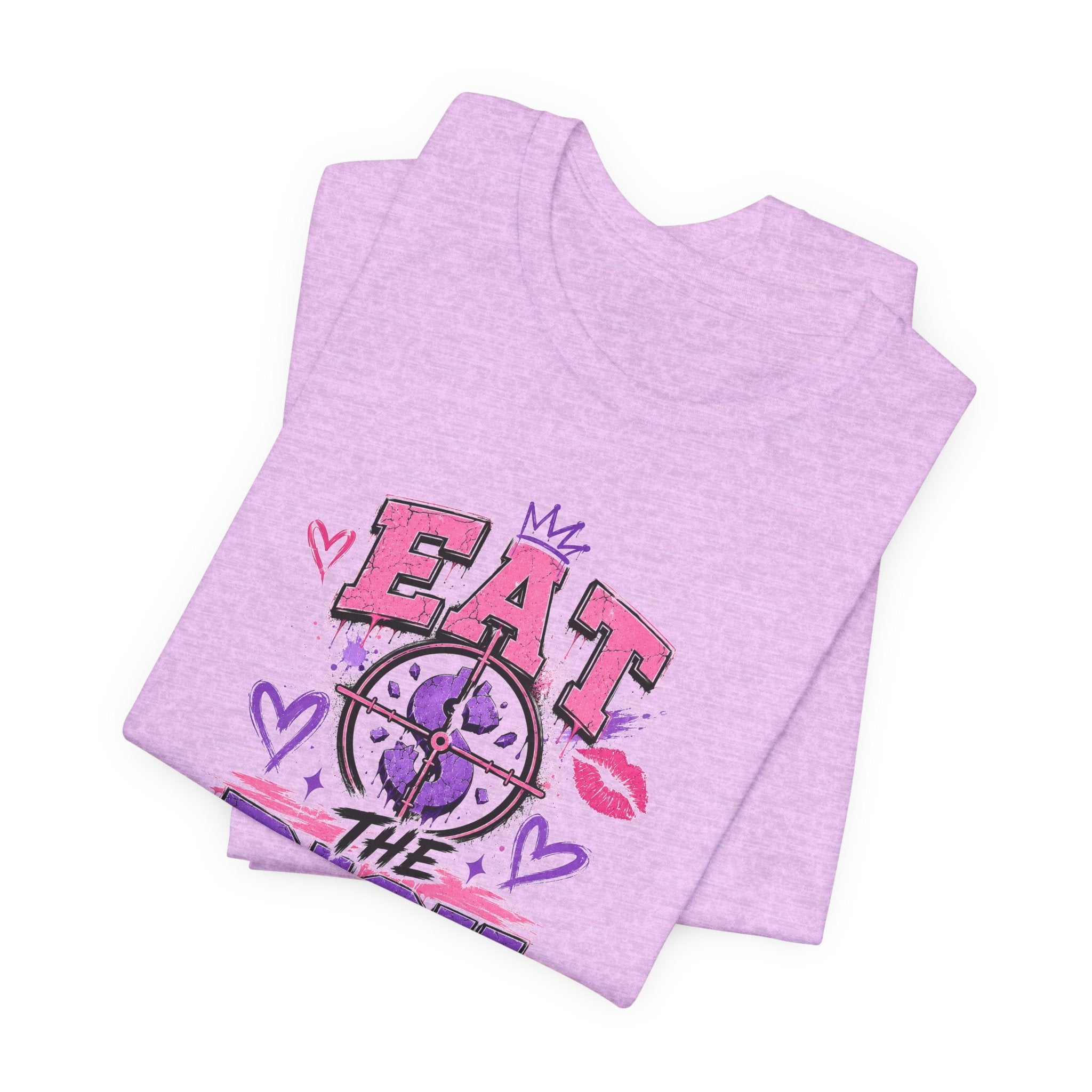 Eat the Rich Graphic Tee — Punk Feminist Heart & Crown Design