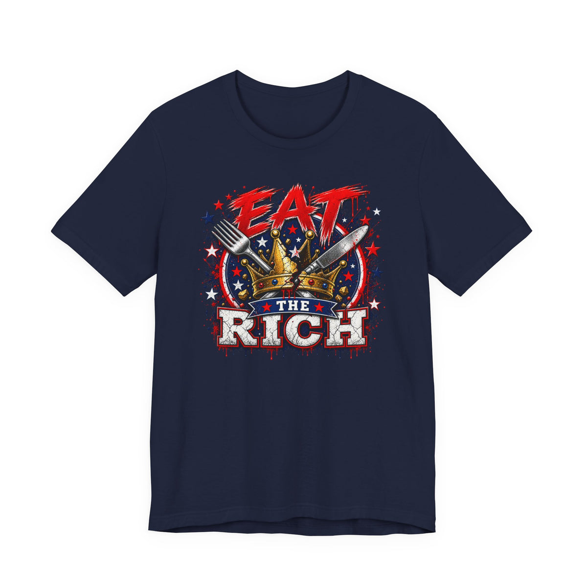 Eat the Rich Graphic Tee — Satirical Patriotic Streetwear Shirt