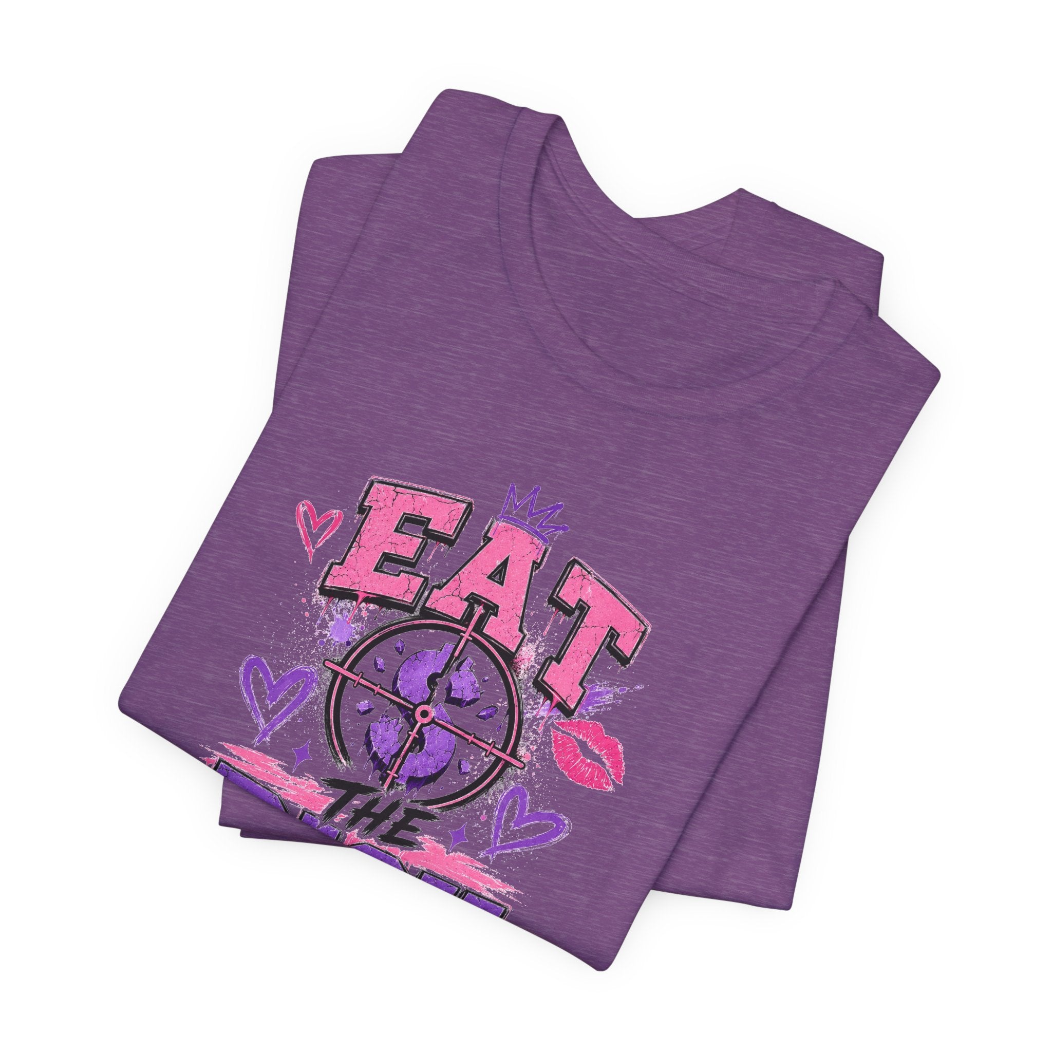 Eat the Rich Graphic Tee — Punk Feminist Heart & Crown Design
