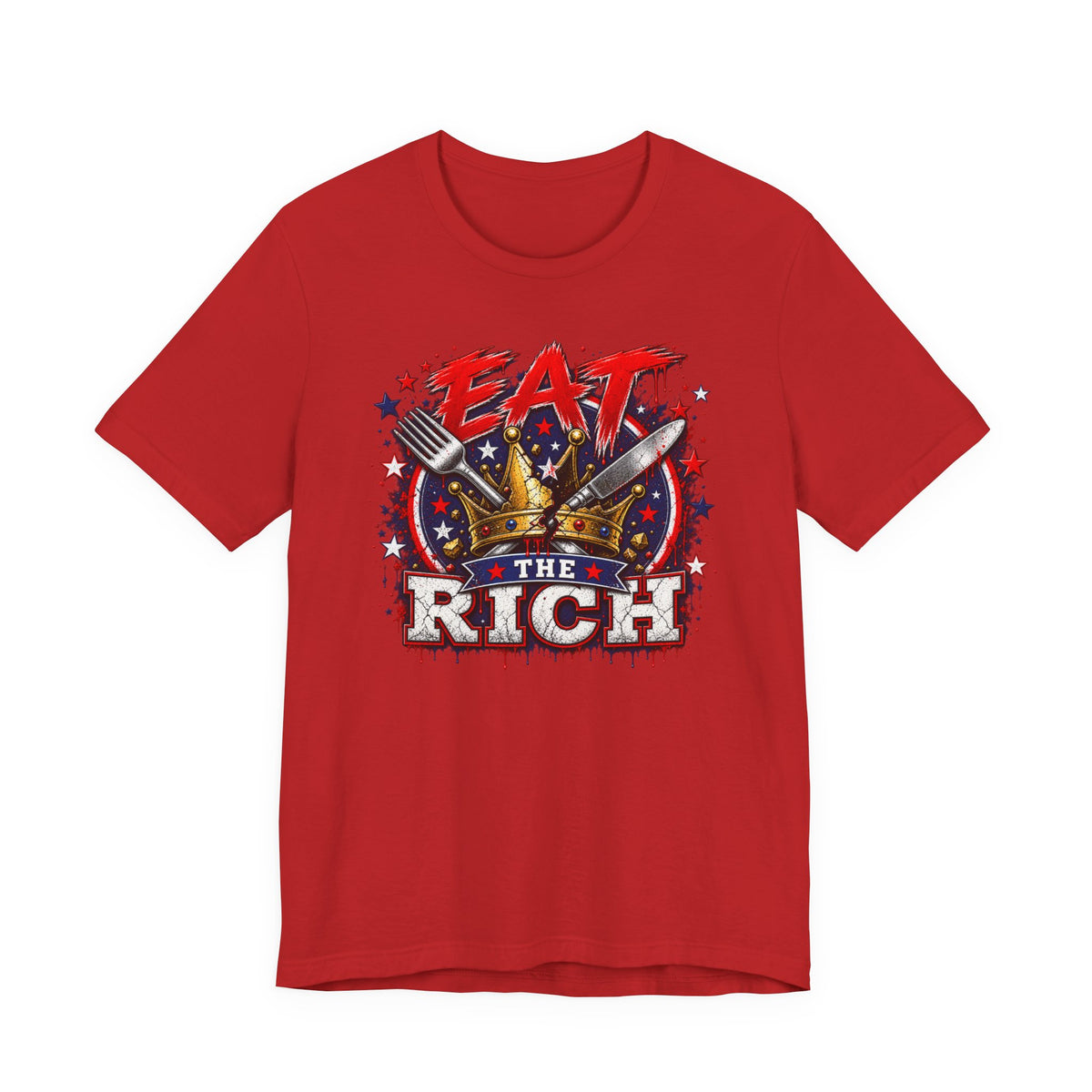 Eat the Rich Graphic Tee — Satirical Patriotic Streetwear Shirt