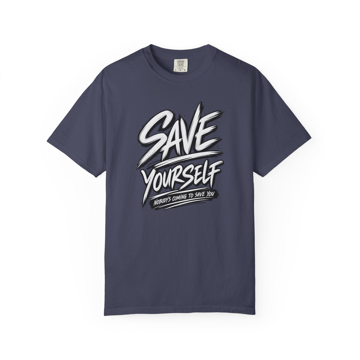 Save Yourself Graphic T-Shirt — Bold Script Mental Health Awareness Tee