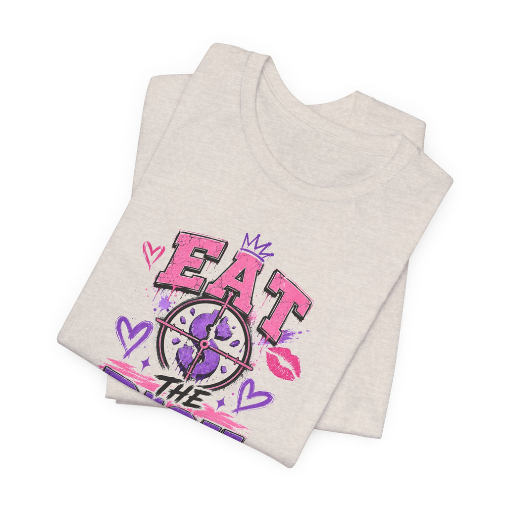 Eat the Rich Graphic Tee — Punk Feminist Heart & Crown Design