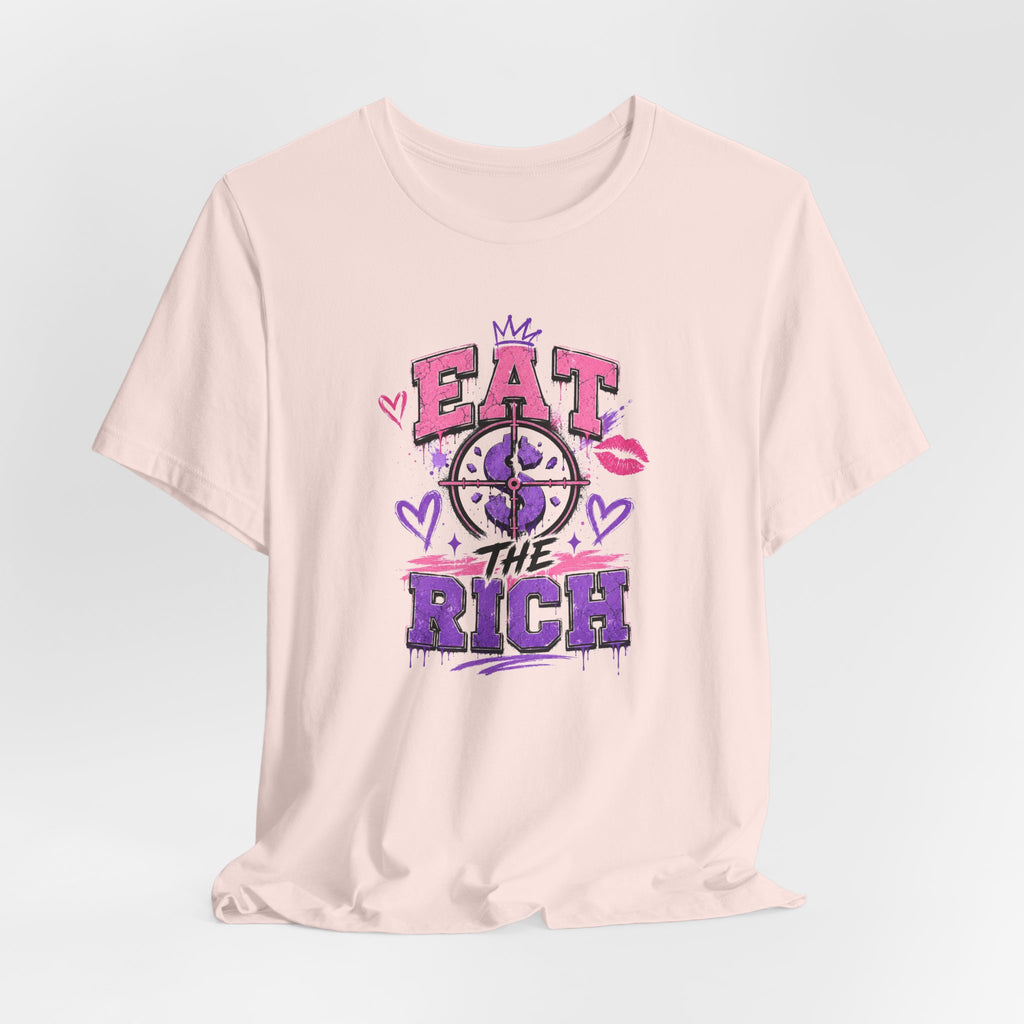 Eat the Rich Graphic Tee — Punk Feminist Heart & Crown Design