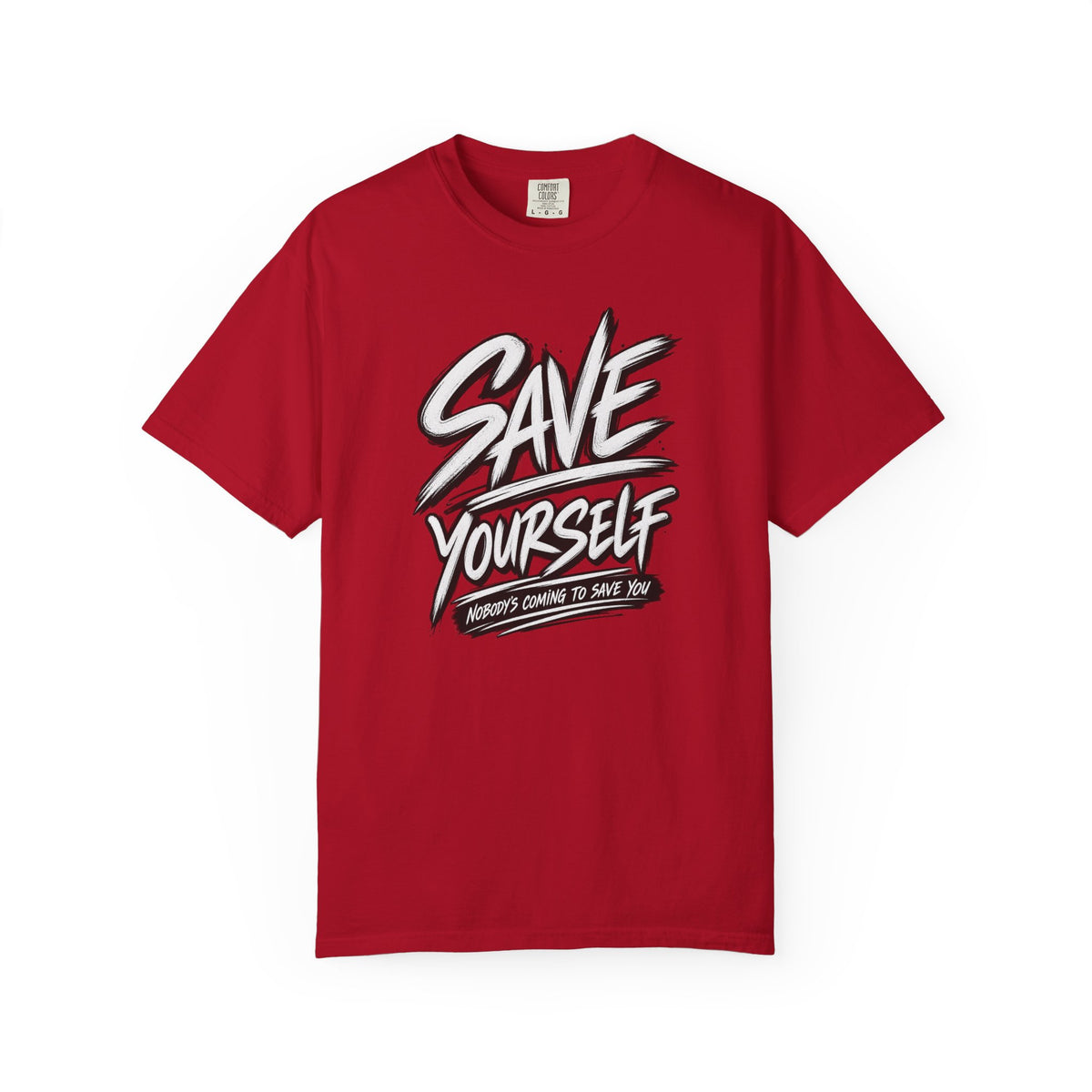 Save Yourself Graphic T-Shirt — Bold Script Mental Health Awareness Tee