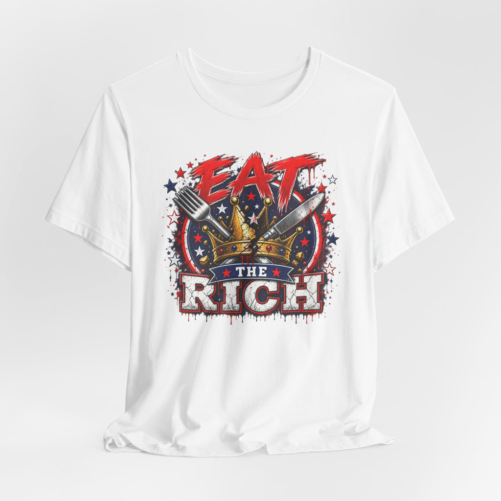 Eat the Rich Graphic Tee — Satirical Patriotic Streetwear Shirt