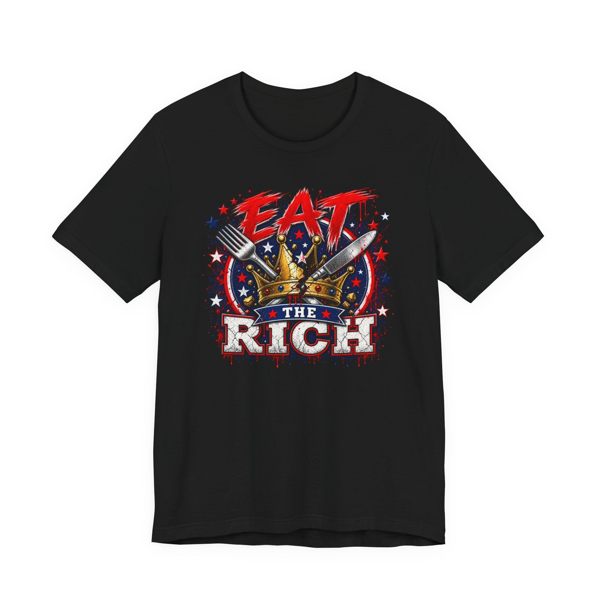 Eat the Rich Graphic Tee — Satirical Patriotic Streetwear Shirt