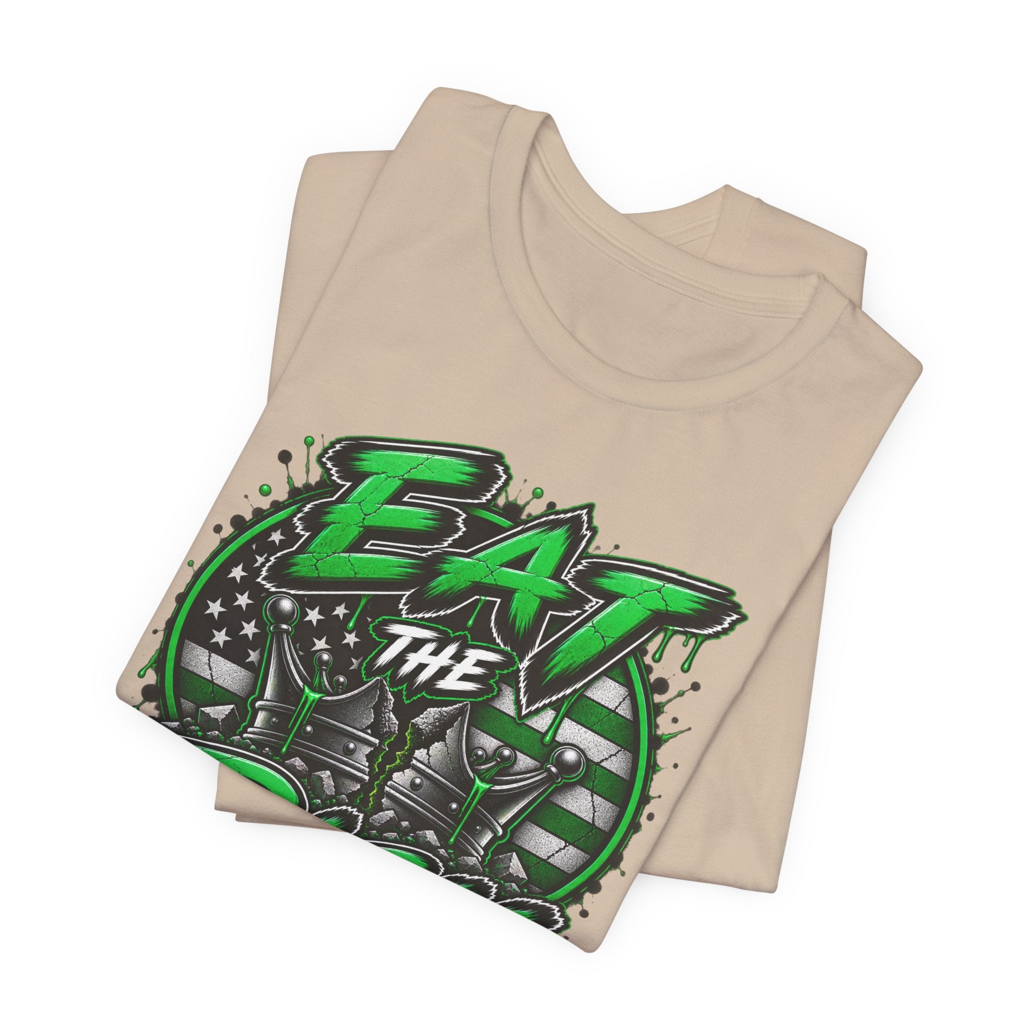 Eat The Rich T-Shirt – Anti-Establishment Graphic Tee with Green Street Art Design