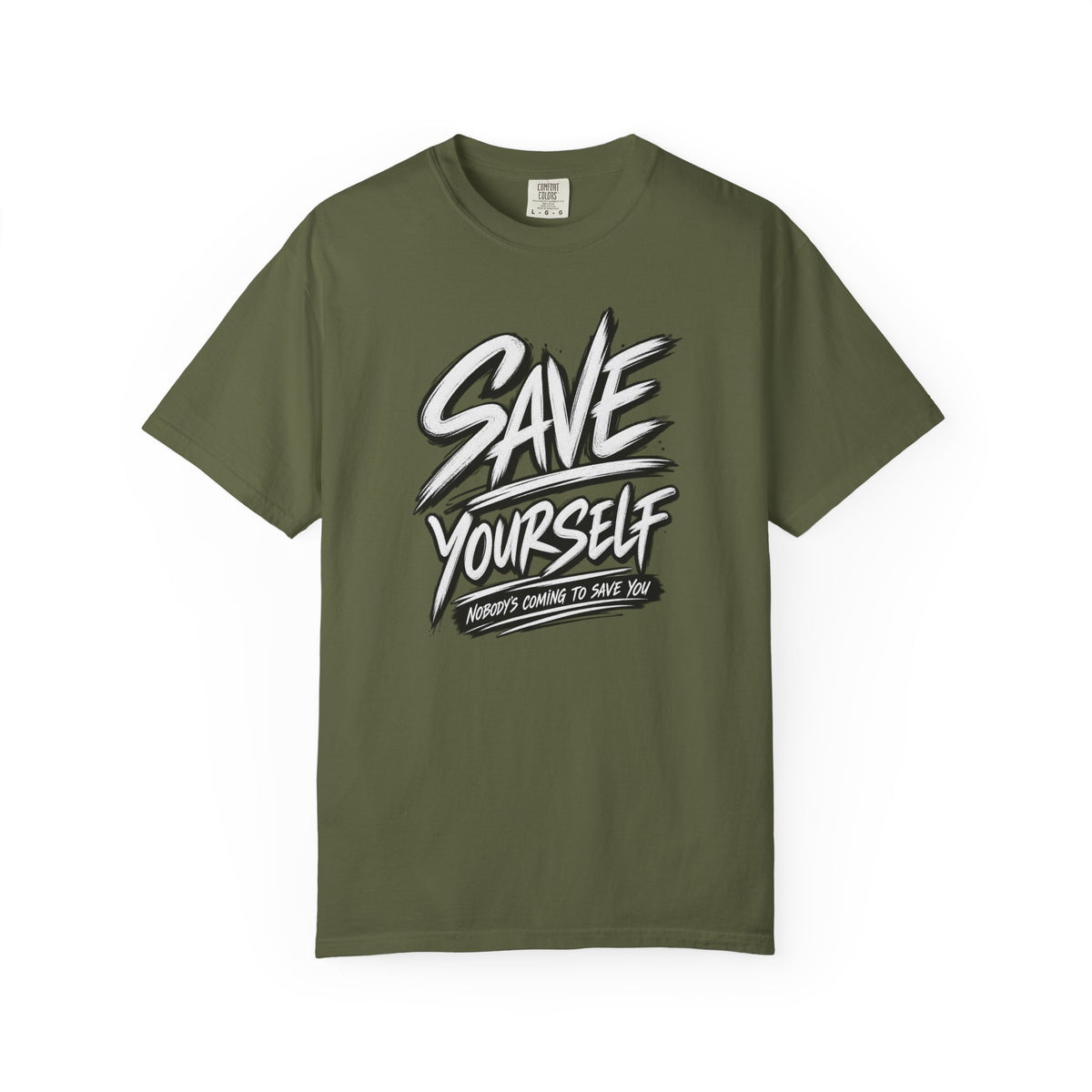 Save Yourself Graphic T-Shirt — Bold Script Mental Health Awareness Tee