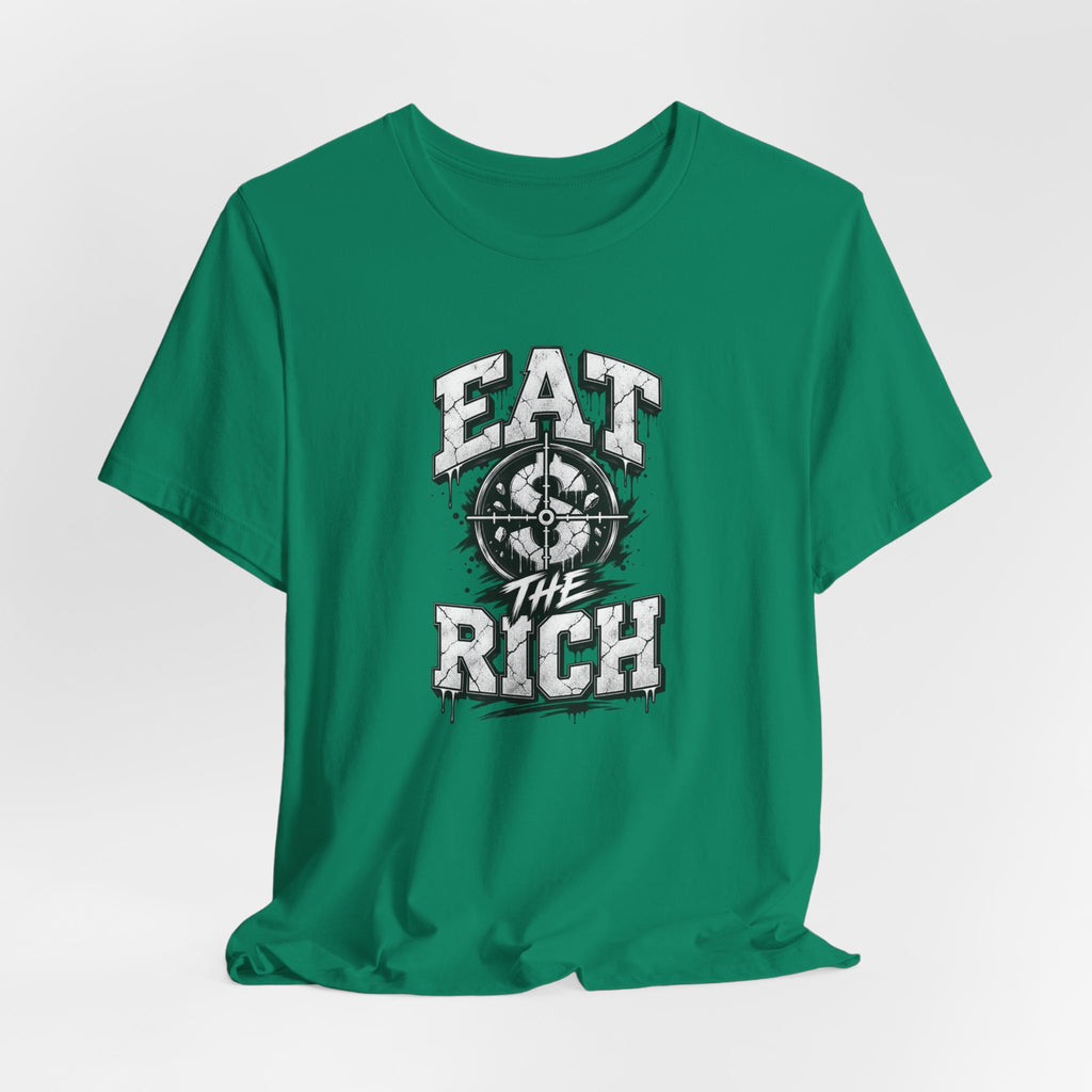 Graphic Tee — "Eat The Rich" Skull Compass Streetwear T-Shirt