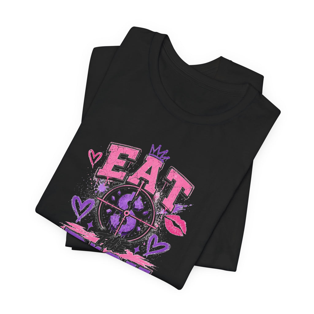 Eat the Rich Graphic Tee — Punk Feminist Heart & Crown Design