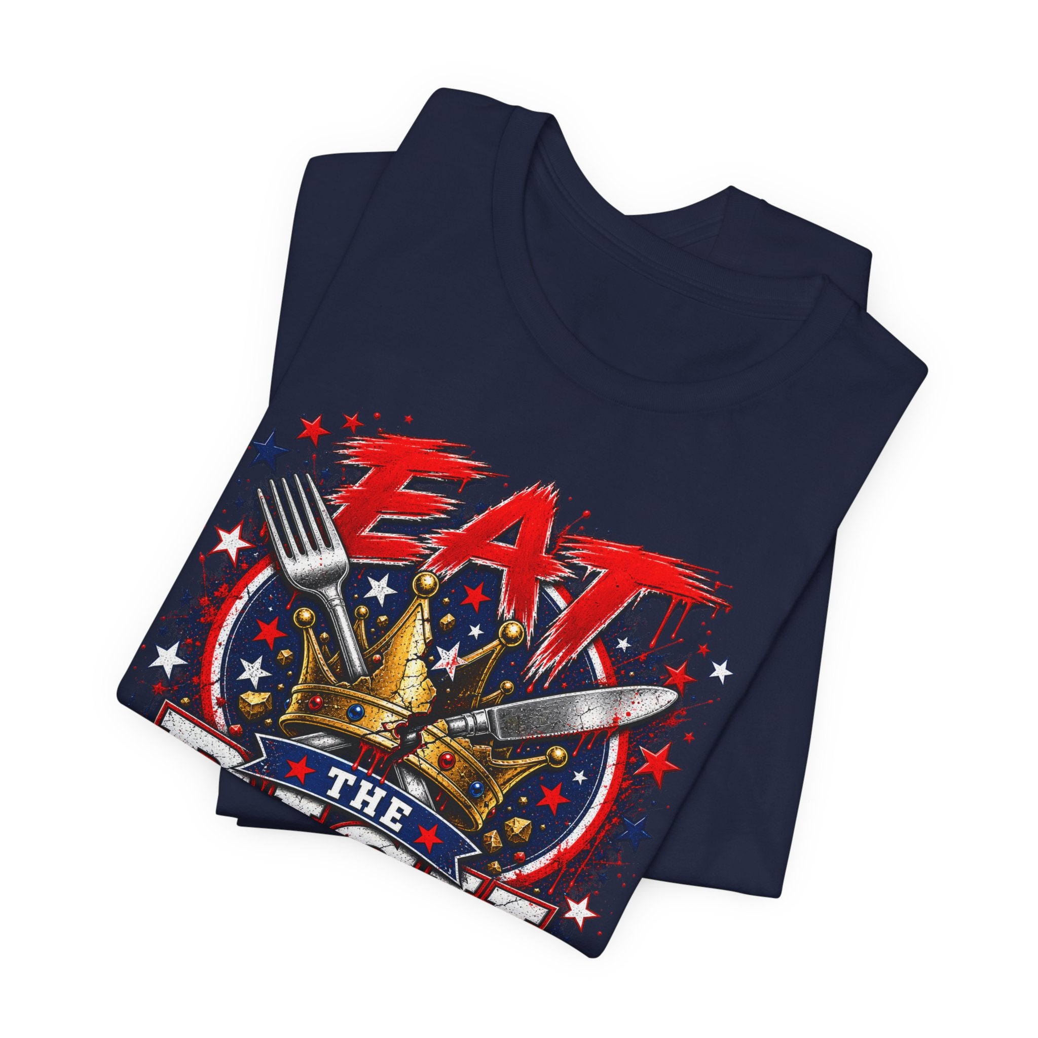 Eat the Rich Graphic Tee — Satirical Patriotic Streetwear Shirt