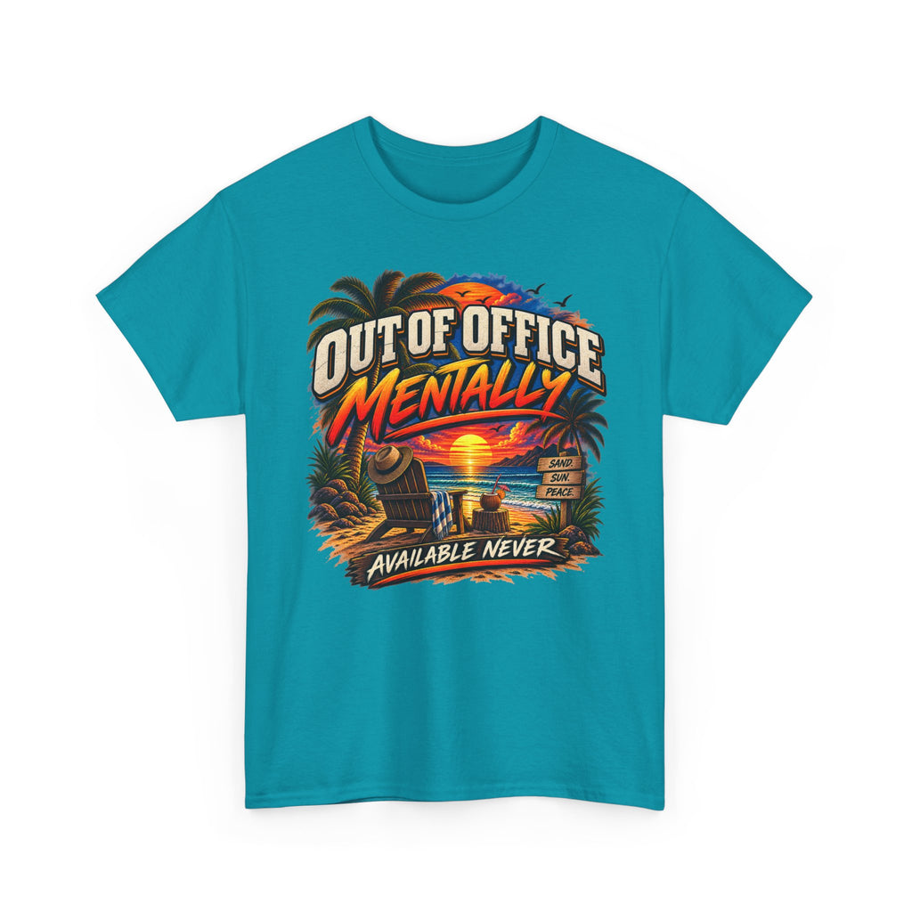 Out of Office Mentally Beach Sunset T-Shirt