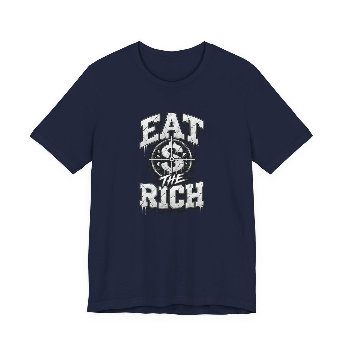 Graphic Tee — "Eat The Rich" Skull Compass Streetwear T-Shirt