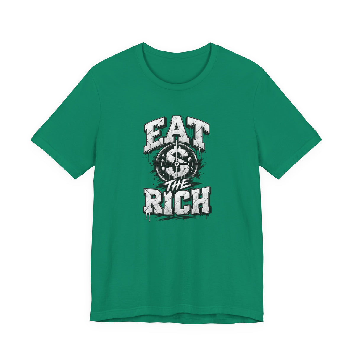 Graphic Tee — "Eat The Rich" Skull Compass Streetwear T-Shirt