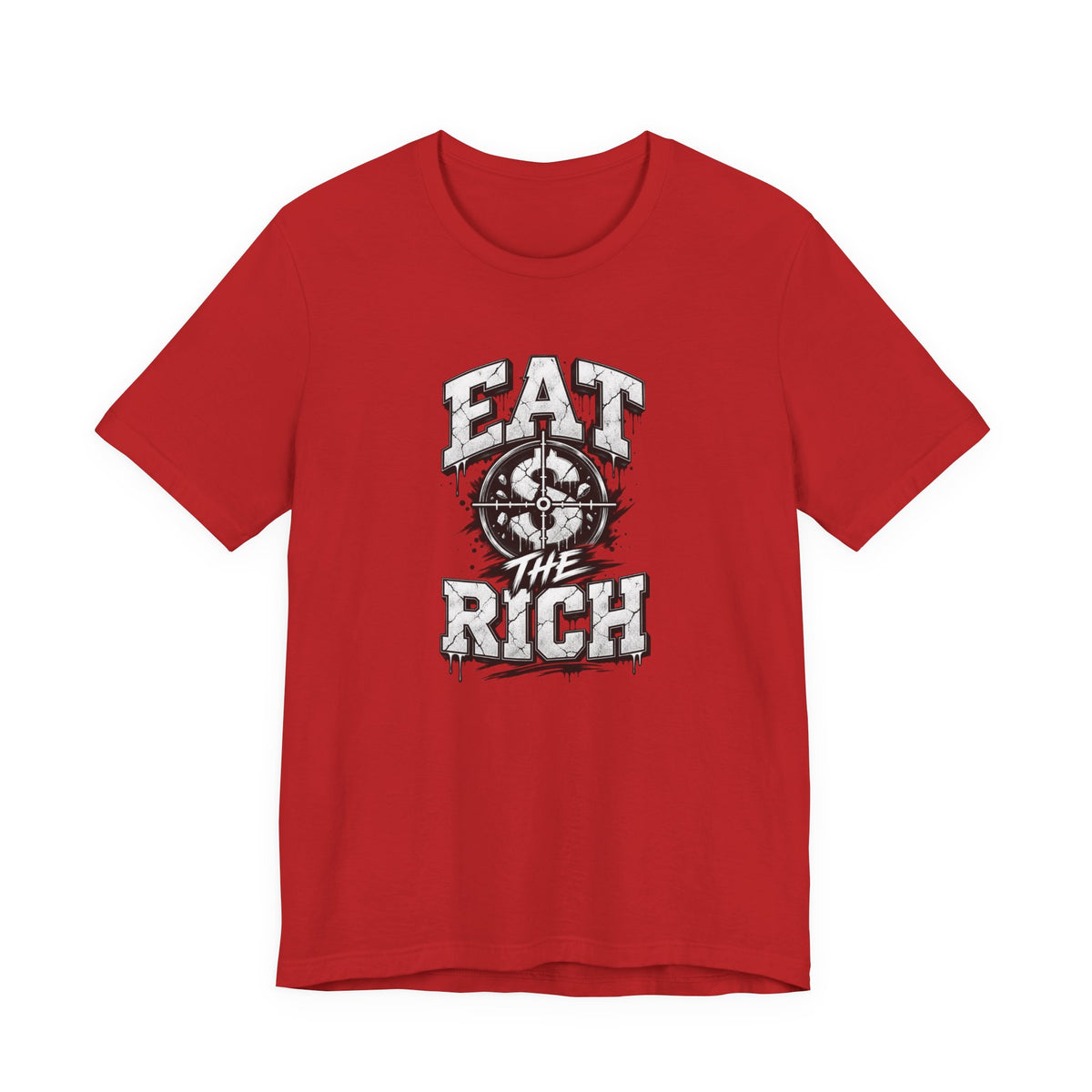 Graphic Tee — "Eat The Rich" Skull Compass Streetwear T-Shirt