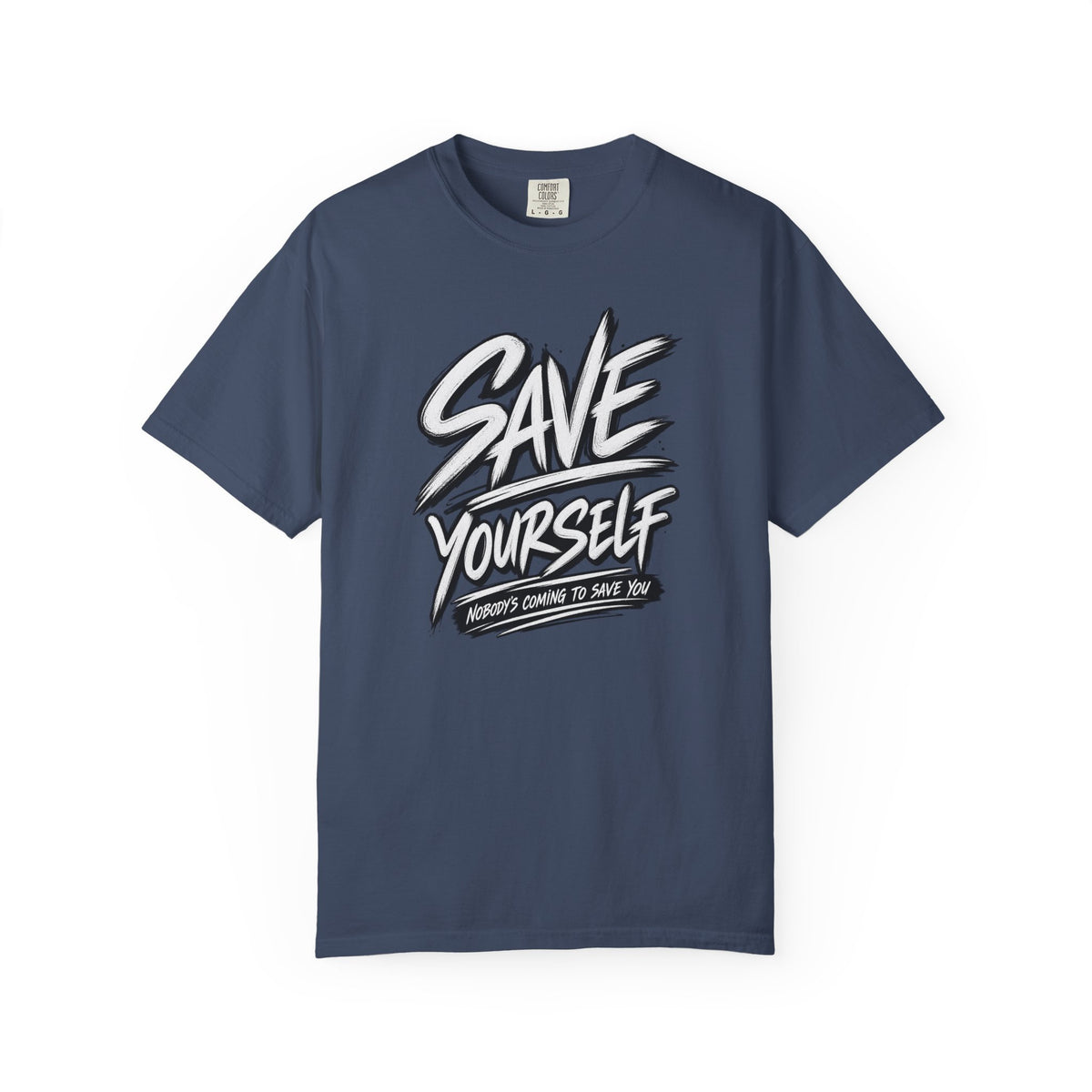 Save Yourself Graphic T-Shirt — Bold Script Mental Health Awareness Tee