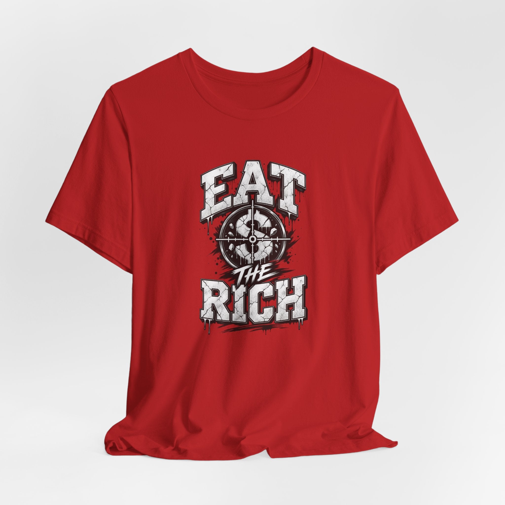 Graphic Tee — "Eat The Rich" Skull Compass Streetwear T-Shirt