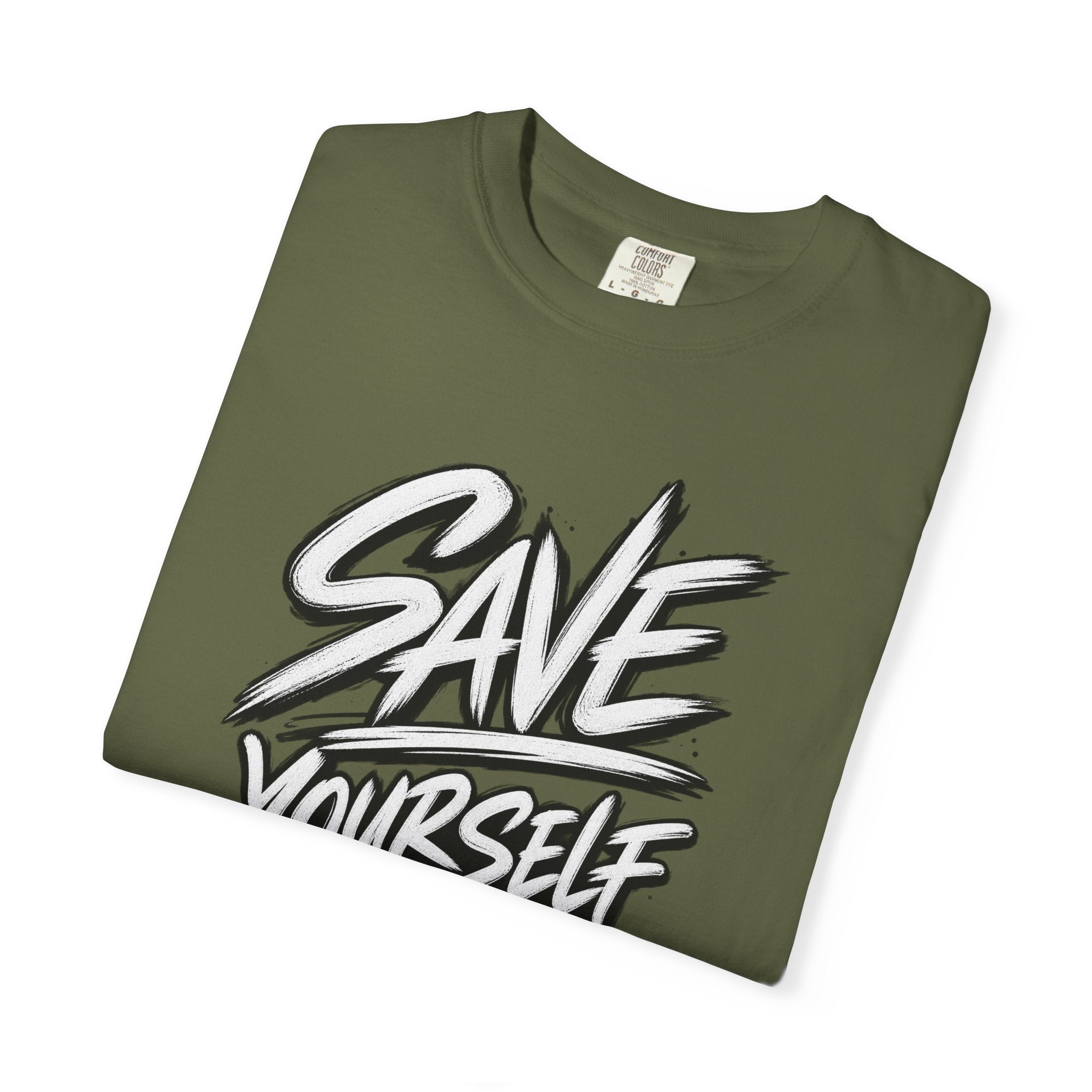 Save Yourself Graphic T-Shirt — Bold Script Mental Health Awareness Tee