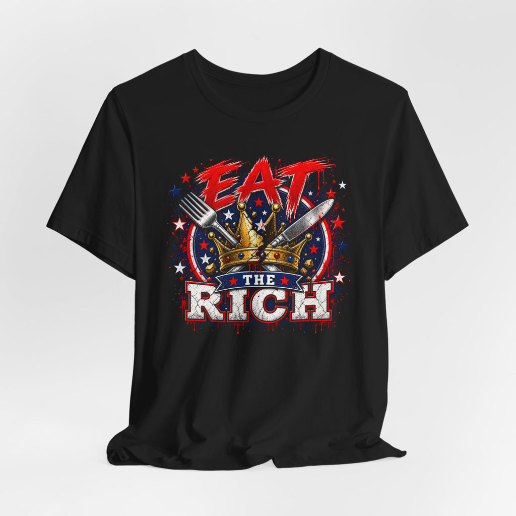 Eat the Rich Graphic Tee — Satirical Patriotic Streetwear Shirt