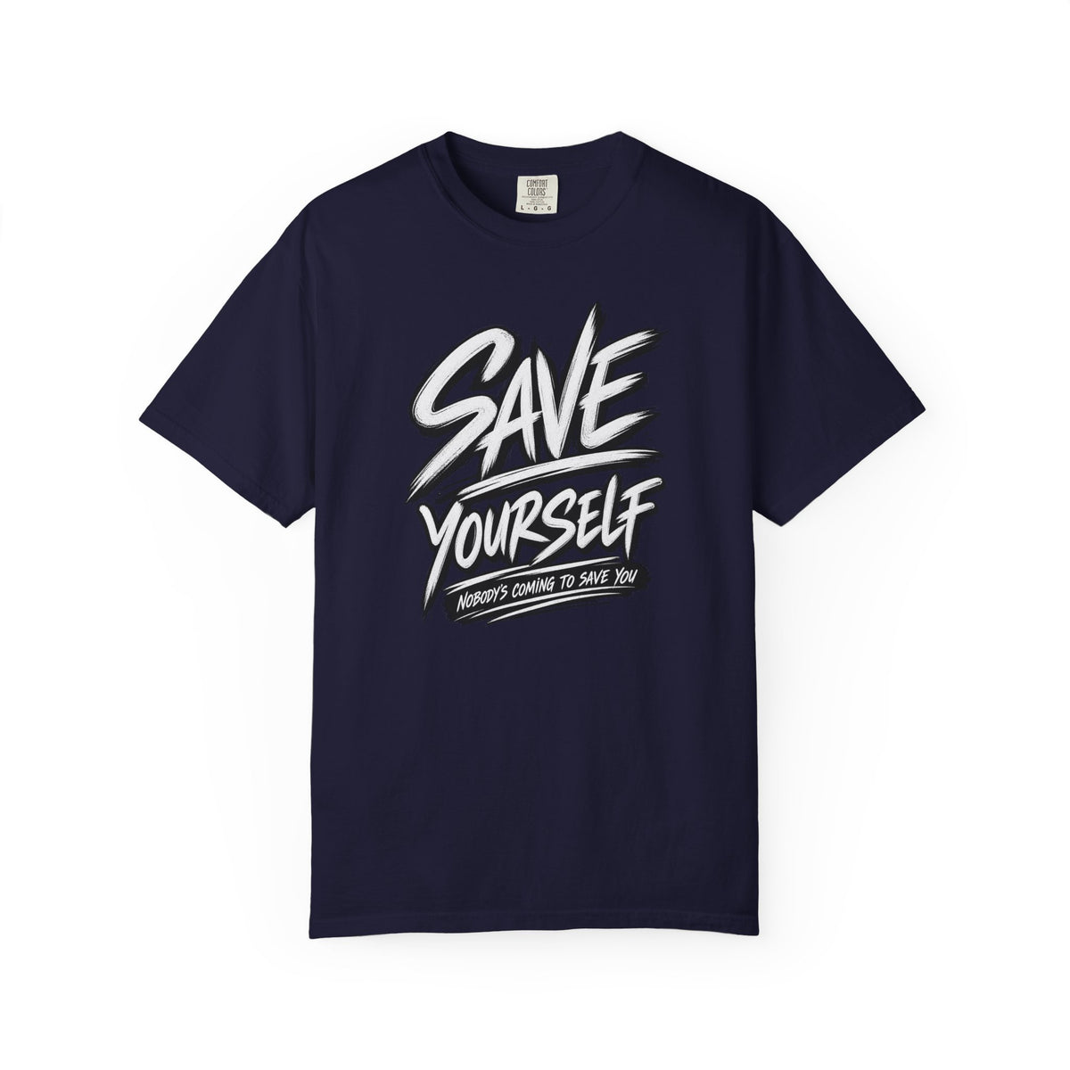 Save Yourself Graphic T-Shirt — Bold Script Mental Health Awareness Tee