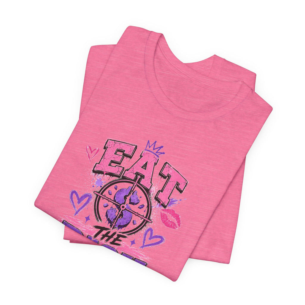 Eat the Rich Graphic Tee — Punk Feminist Heart & Crown Design