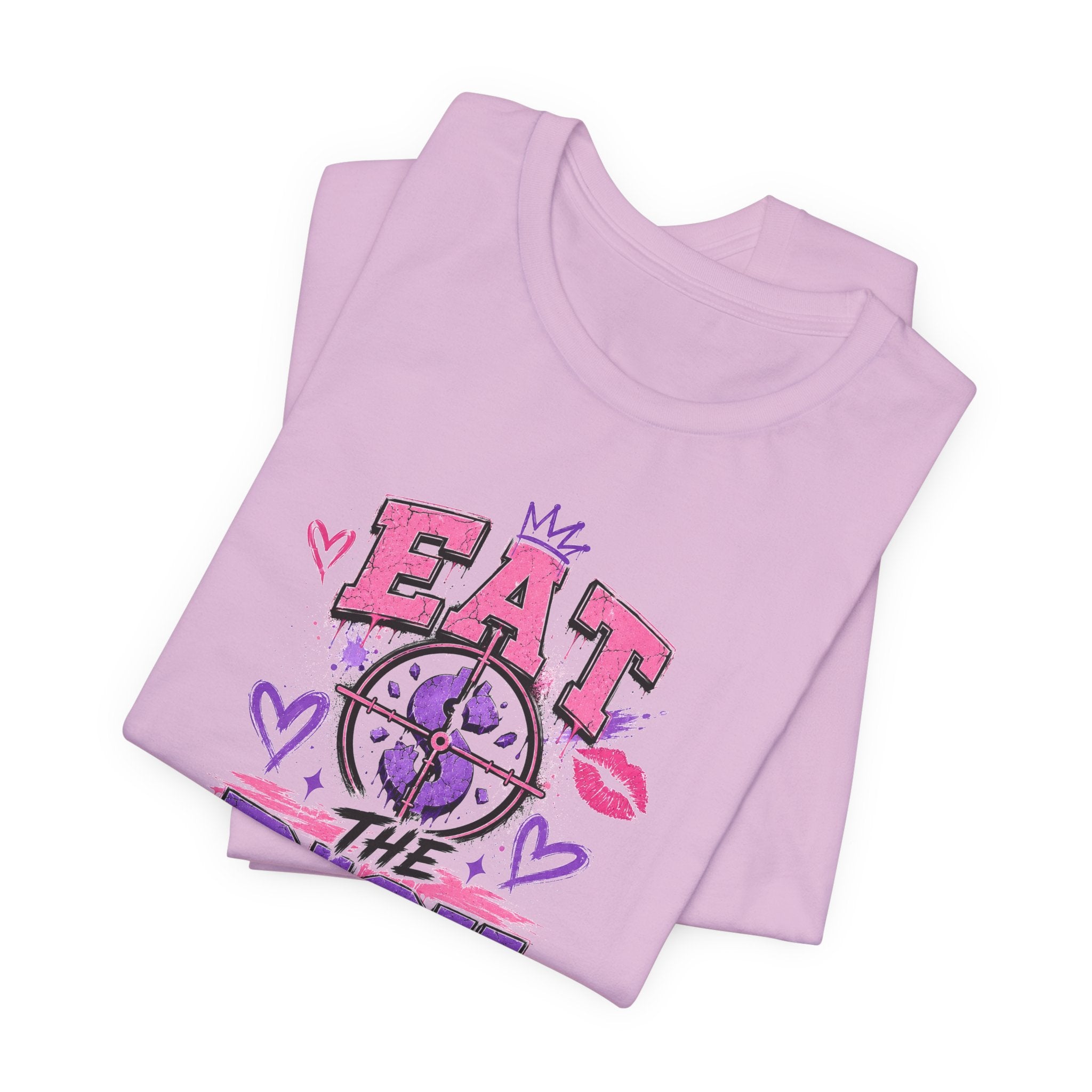 Eat the Rich Graphic Tee — Punk Feminist Heart & Crown Design