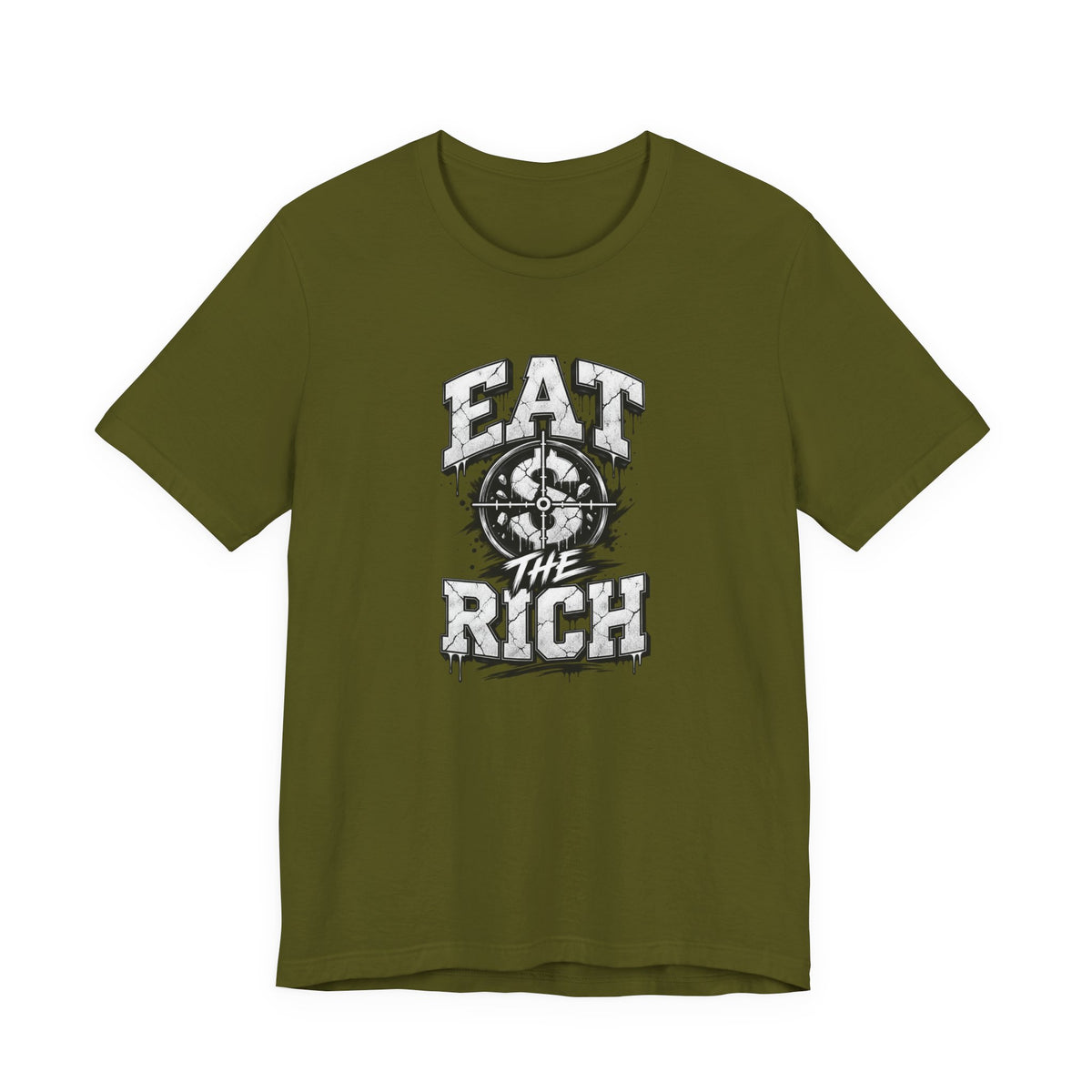 Graphic Tee — "Eat The Rich" Skull Compass Streetwear T-Shirt