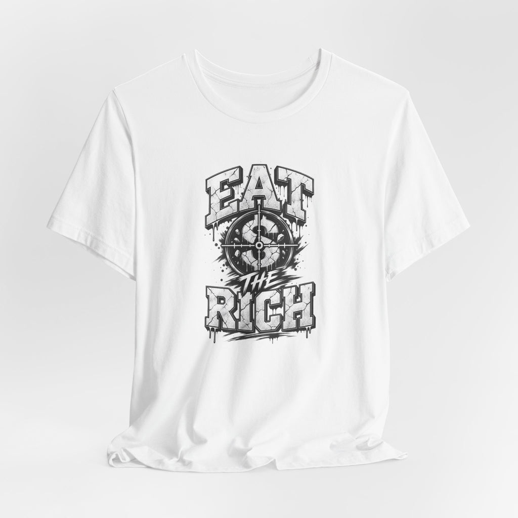 Graphic Tee — "Eat The Rich" Skull Compass Streetwear T-Shirt