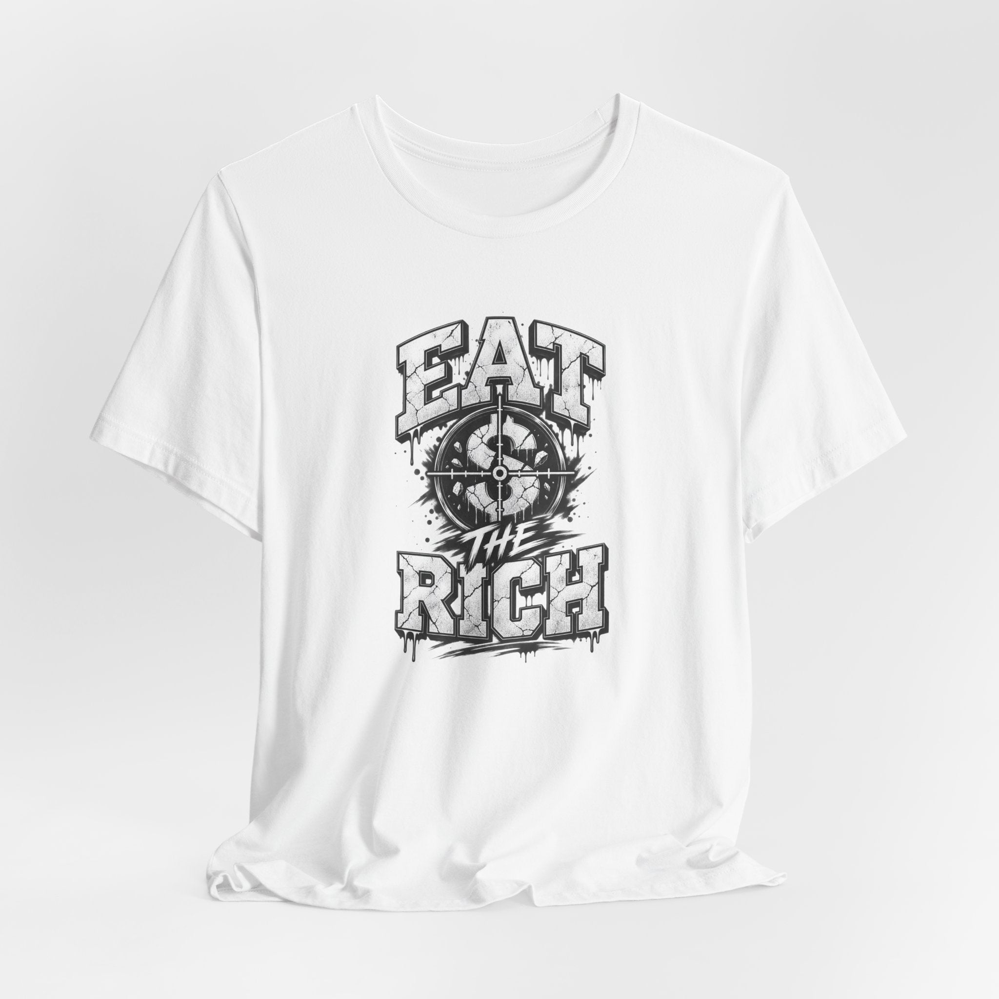 Graphic Tee — "Eat The Rich" Skull Compass Streetwear T-Shirt