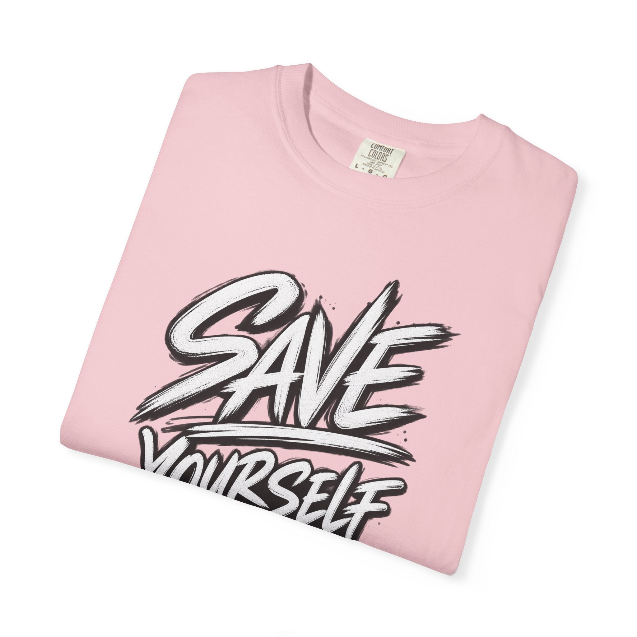 Save Yourself Graphic T-Shirt — Bold Script Mental Health Awareness Tee