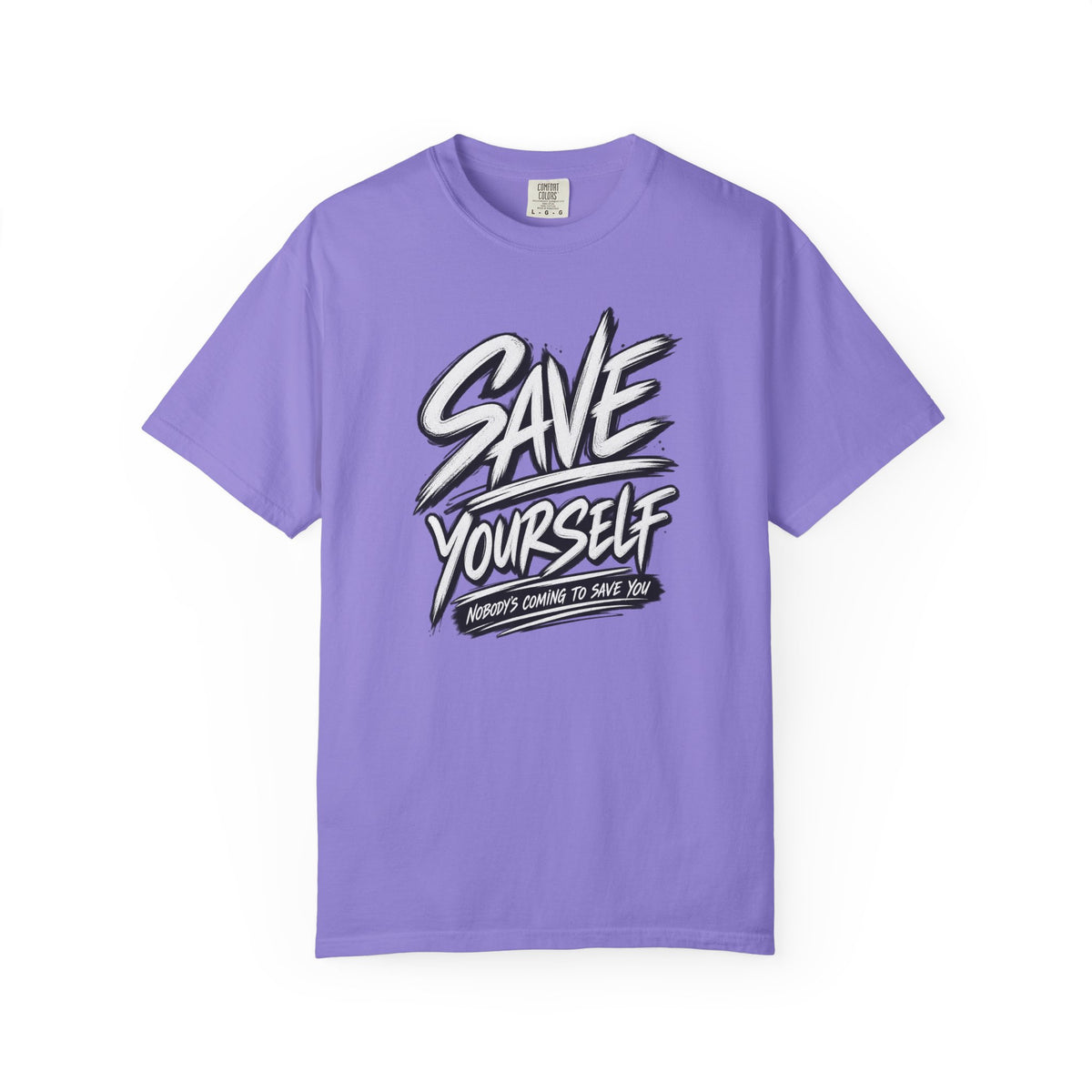 Save Yourself Graphic T-Shirt — Bold Script Mental Health Awareness Tee