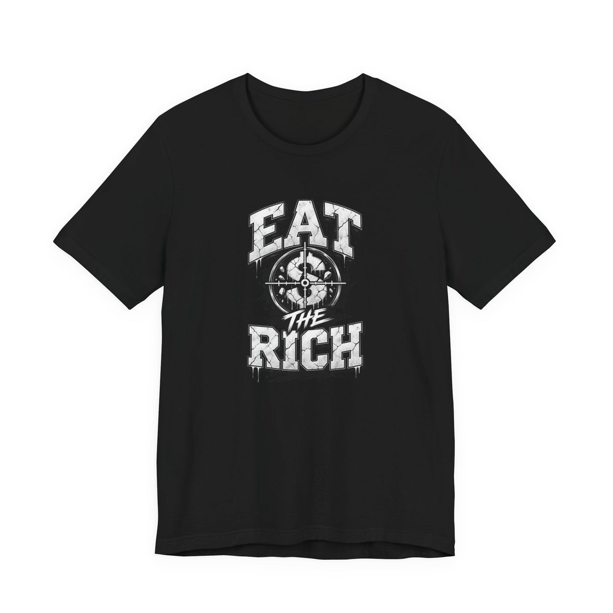 Graphic Tee — "Eat The Rich" Skull Compass Streetwear T-Shirt